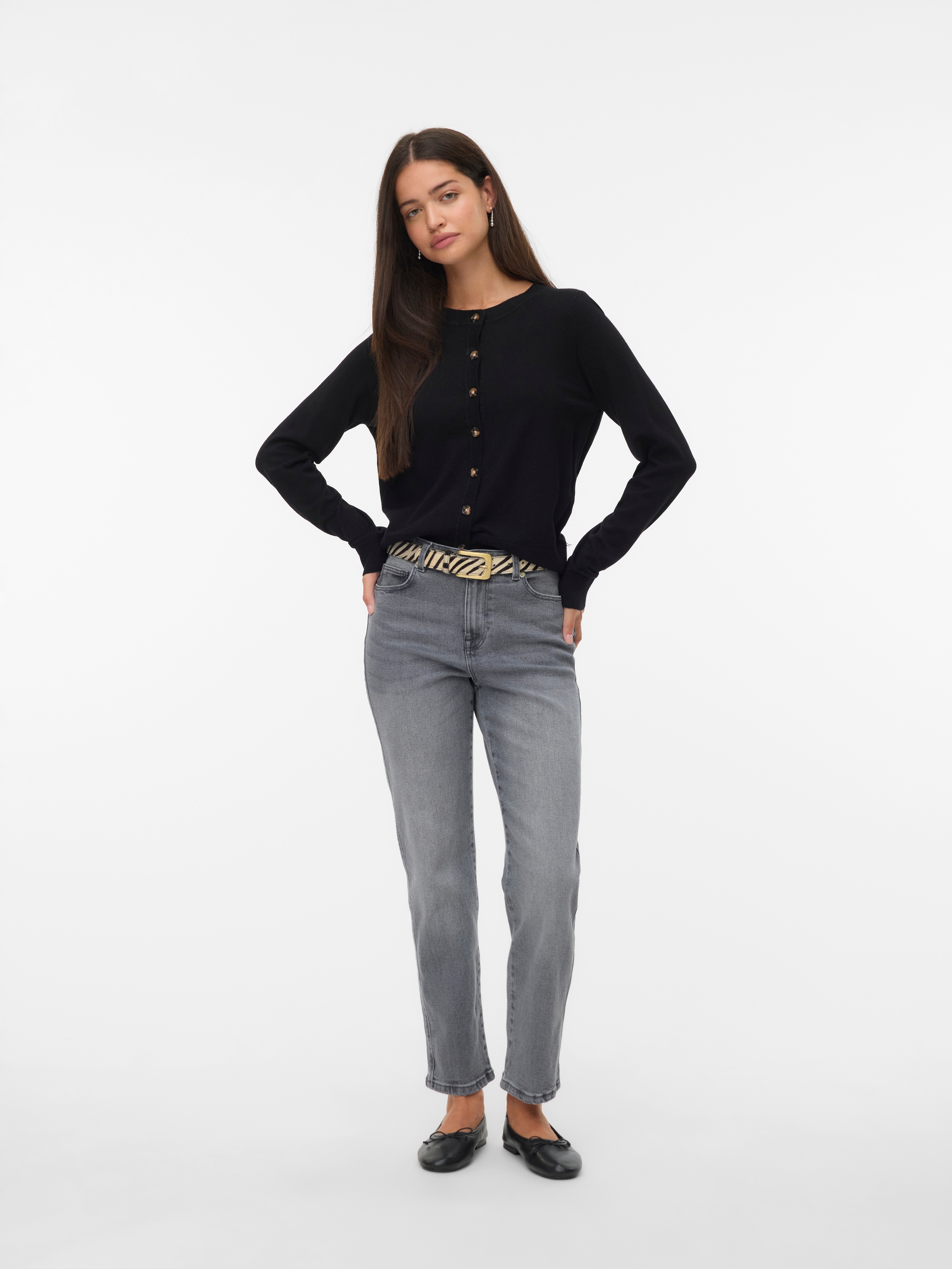 Vero Moda Strickjacke »VMSABA PLAIN LS O-NECK CARDIGAN NOOS«