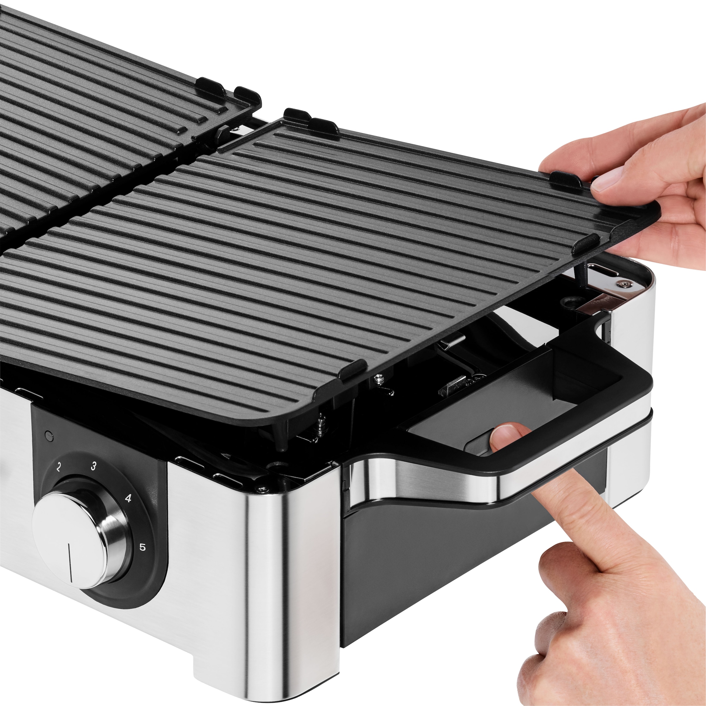 WMF Standgrill »Lono Master, inkl. Standfuß« 2400 W antihaftbeschichtete Aluminium-Gussplatten, Outdoor geeignet