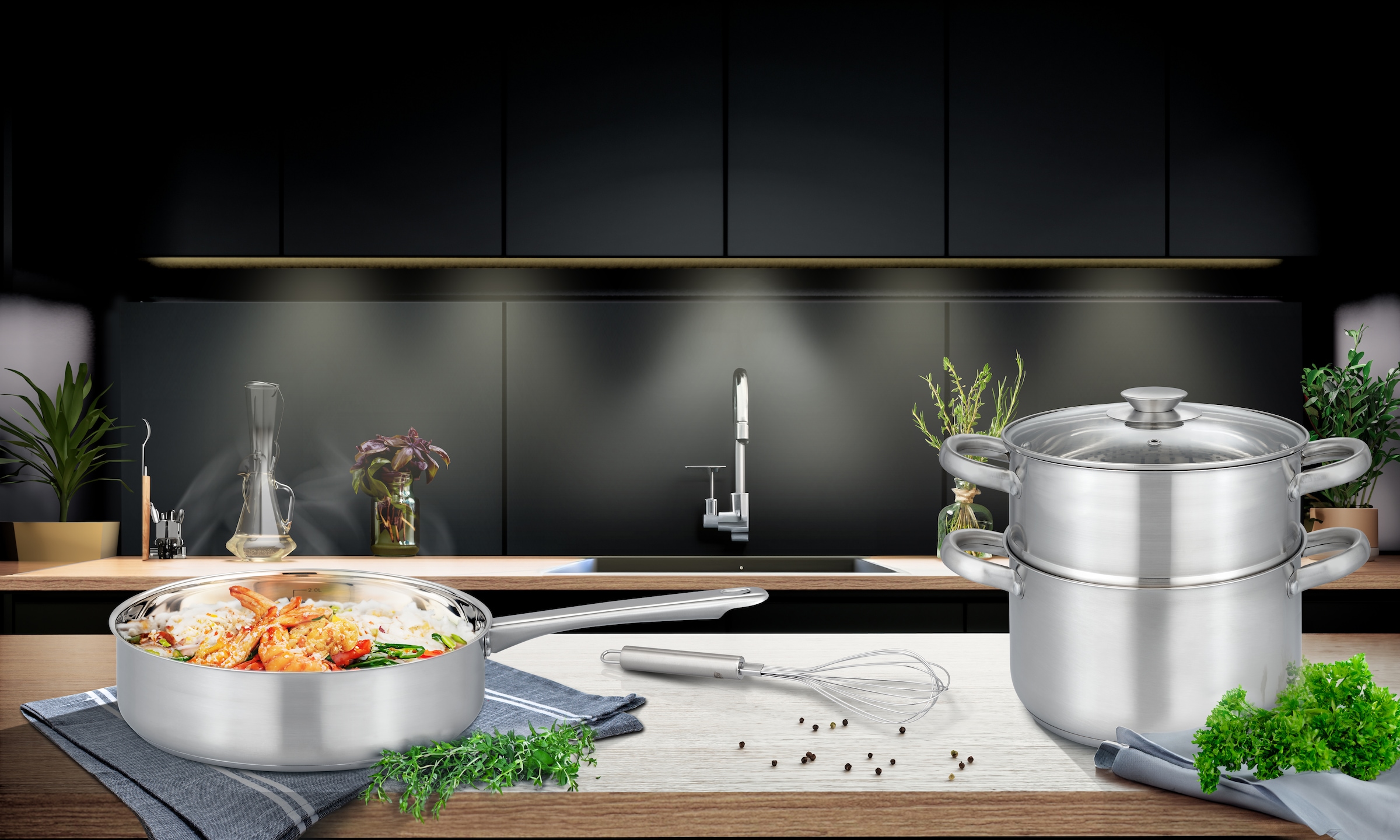 GSW Topf-Set »Toronto« Set, 15 Stk. tlg. Edelstahl