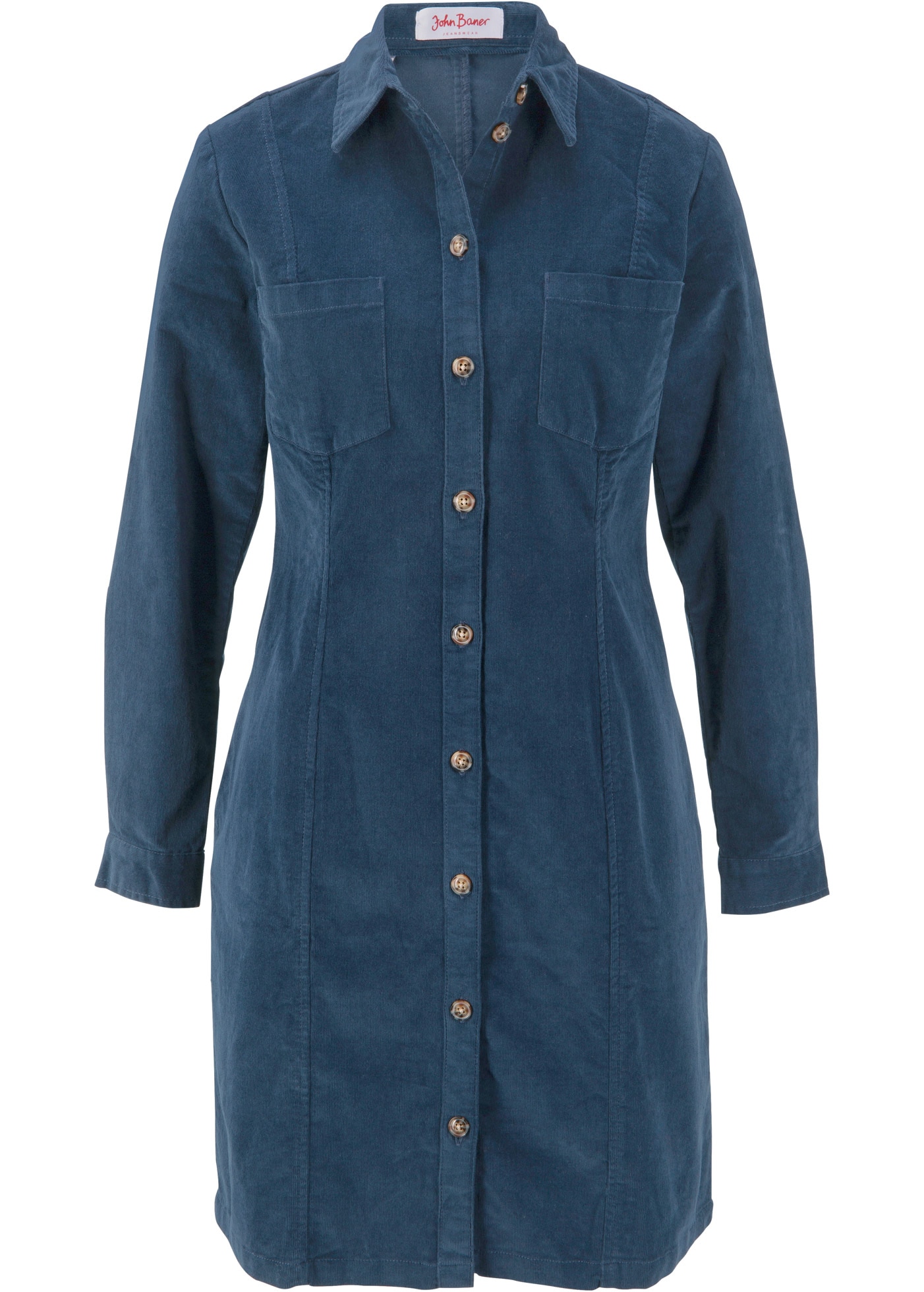 bonprix Hemdblusenkleid Brusttaschen mit Brusttasche und Eingrifftaschen