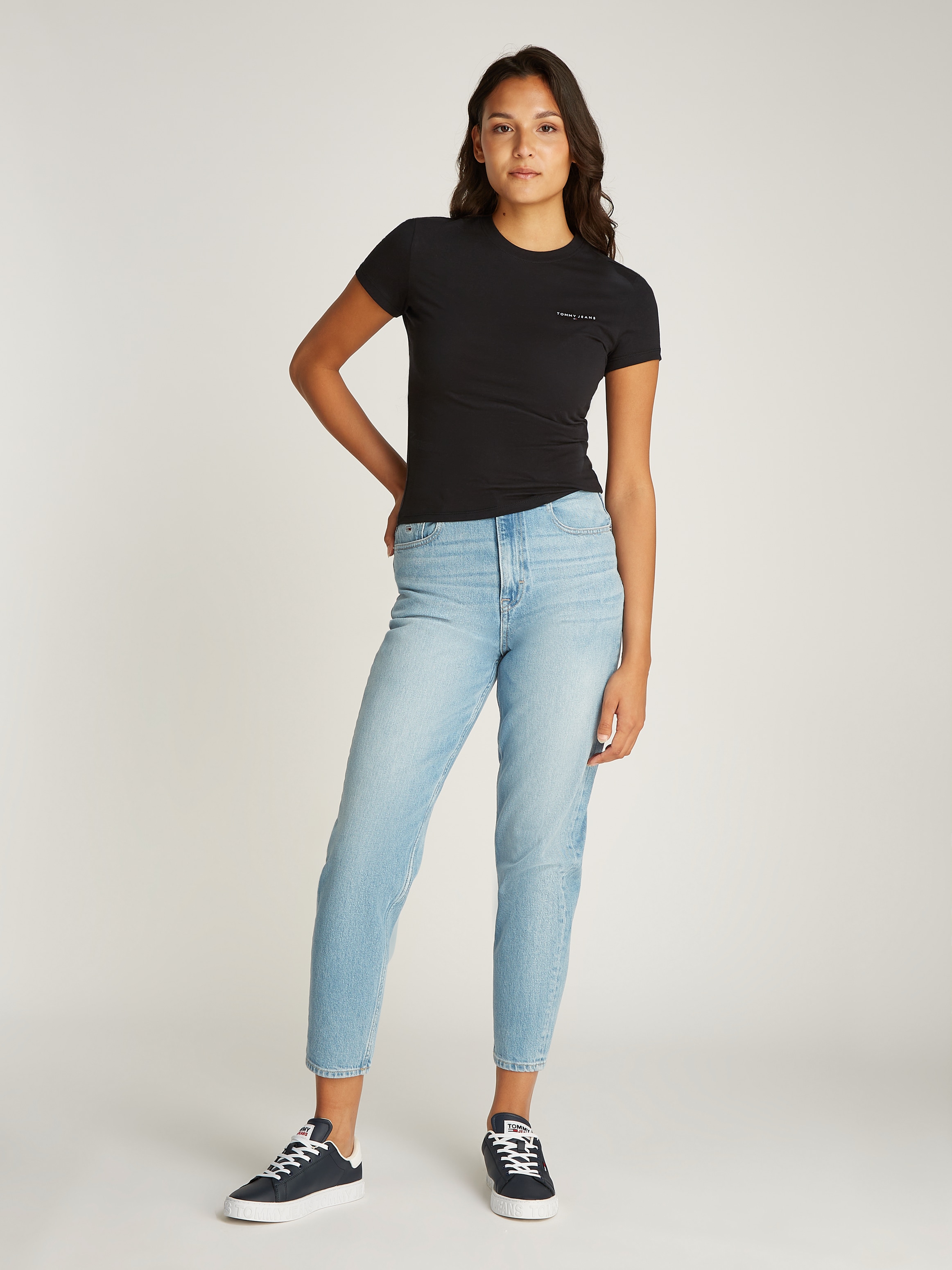 Tommy Jeans T-Shirt »Tjw 2Pack Slim Linear Tee«, (Packung, 2er-Pack), mit Logoschriftzug, in Unifarbe