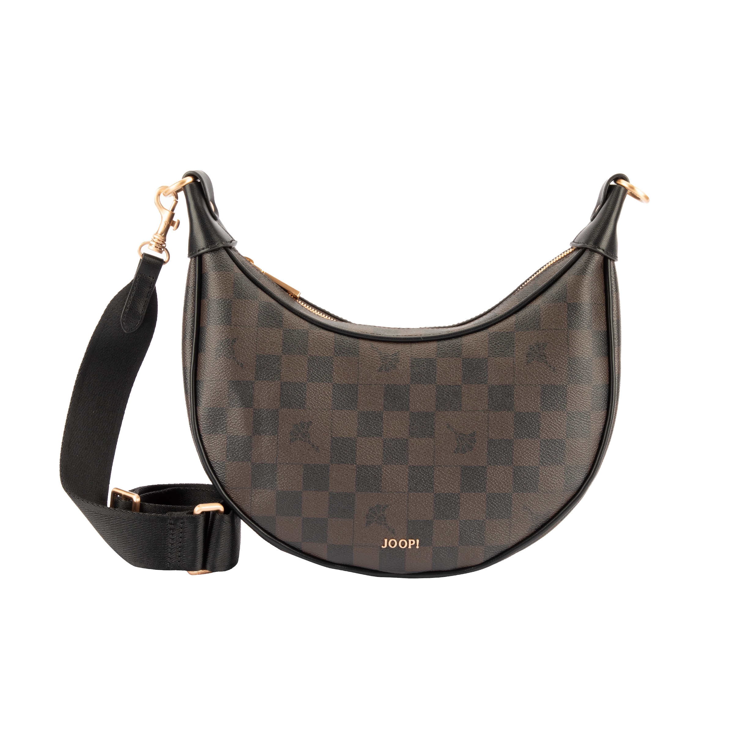 JOOP! Schultertasche »cortina piazza shoulderbag mvz« Damen Umhängetasche mit modischem Schachbrettmuster