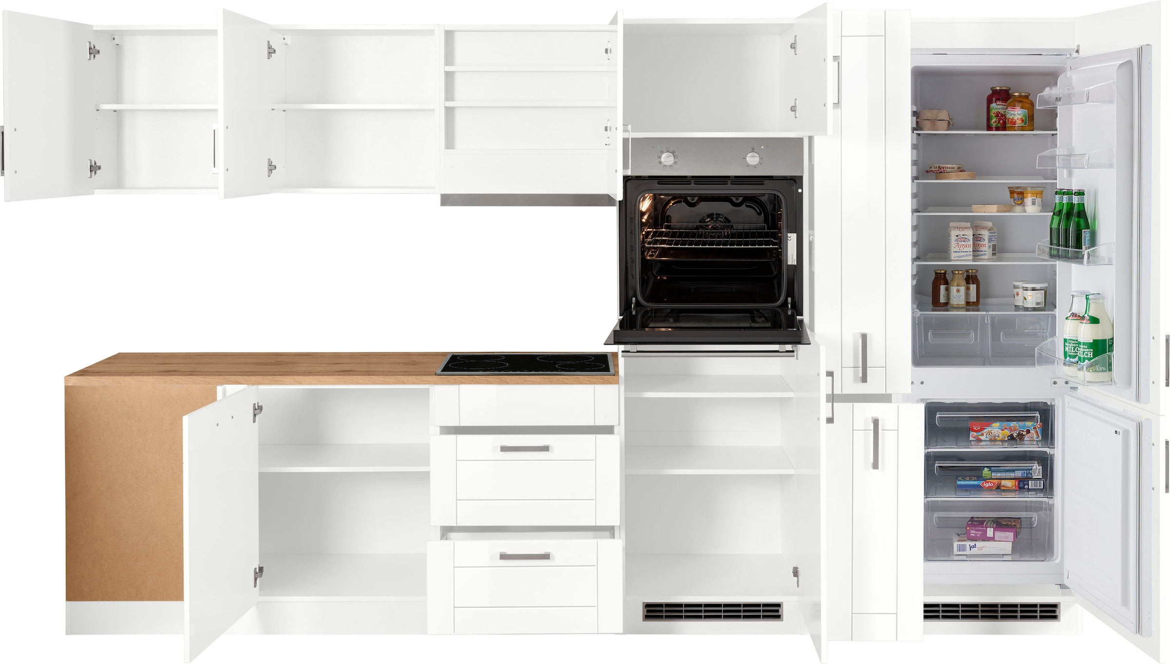 KOCHSTATION Winkelküche »KS-Tinnum« mit E-Geräten, Stellbreite 240/330 cm