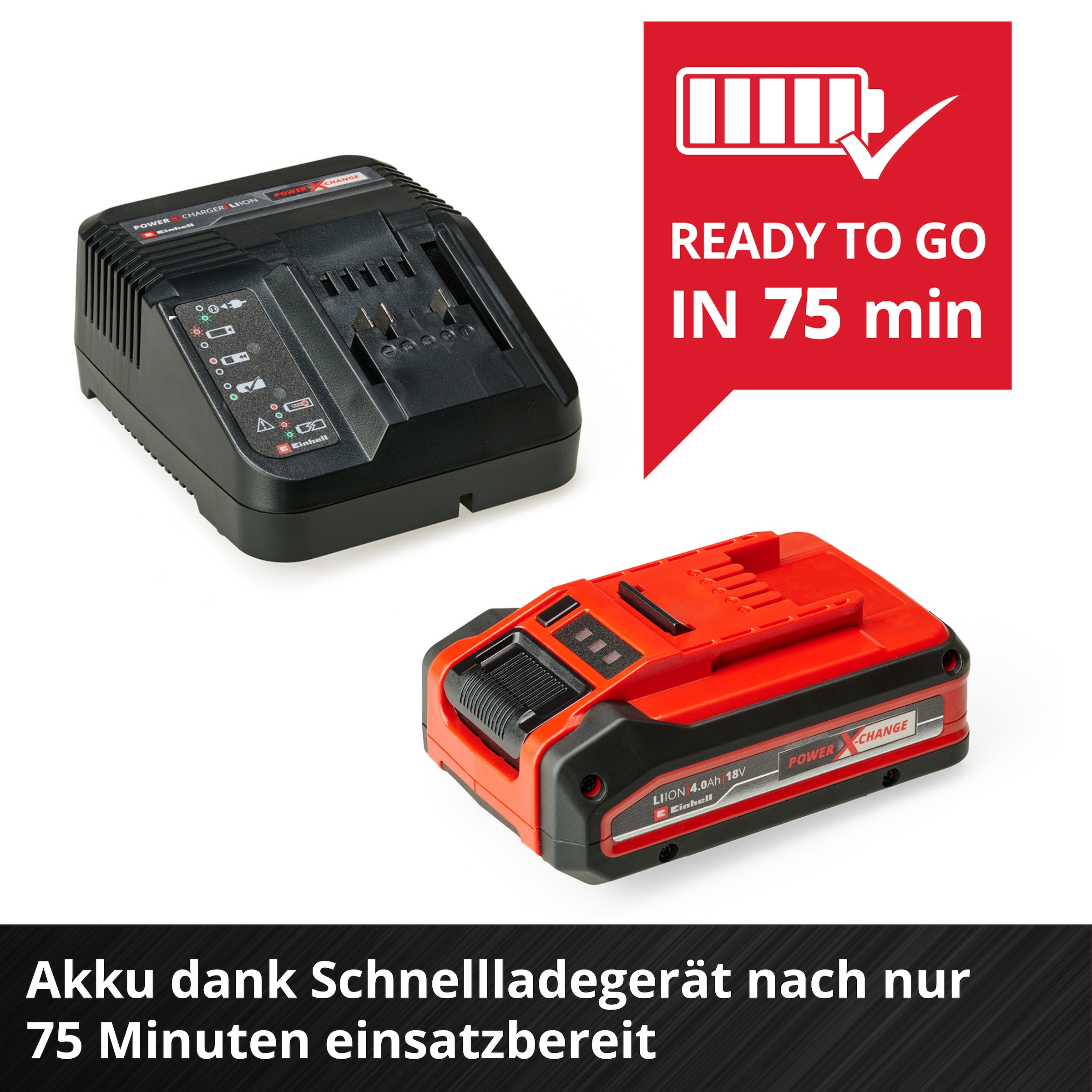 Einhell Akku Starter-Set »PXC-Starter-Kit 4Ah PLUS«, 18 V, 4 Ah, inkl. Ladegerät