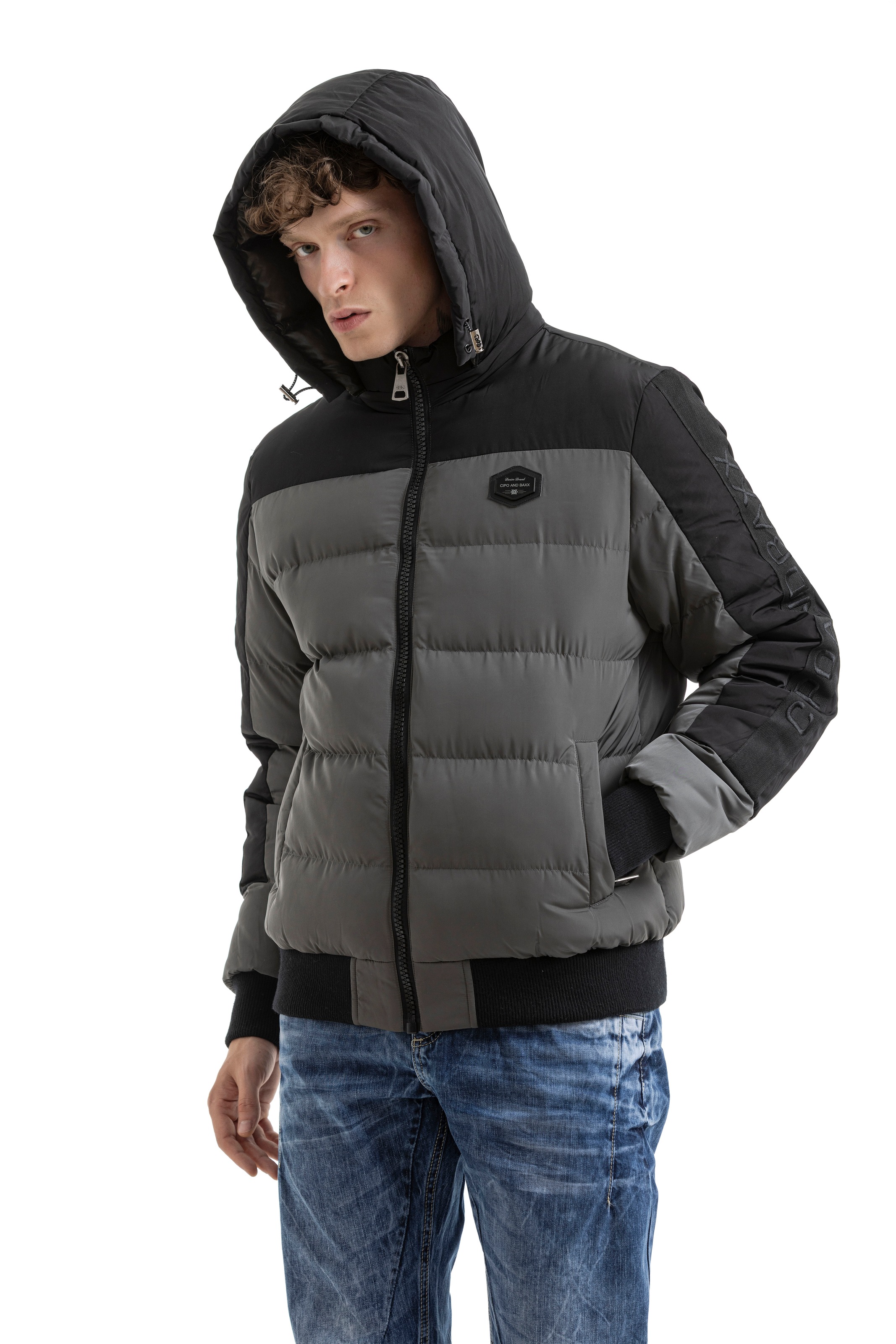 Cipo & Baxx Steppjacke mit Kapuze