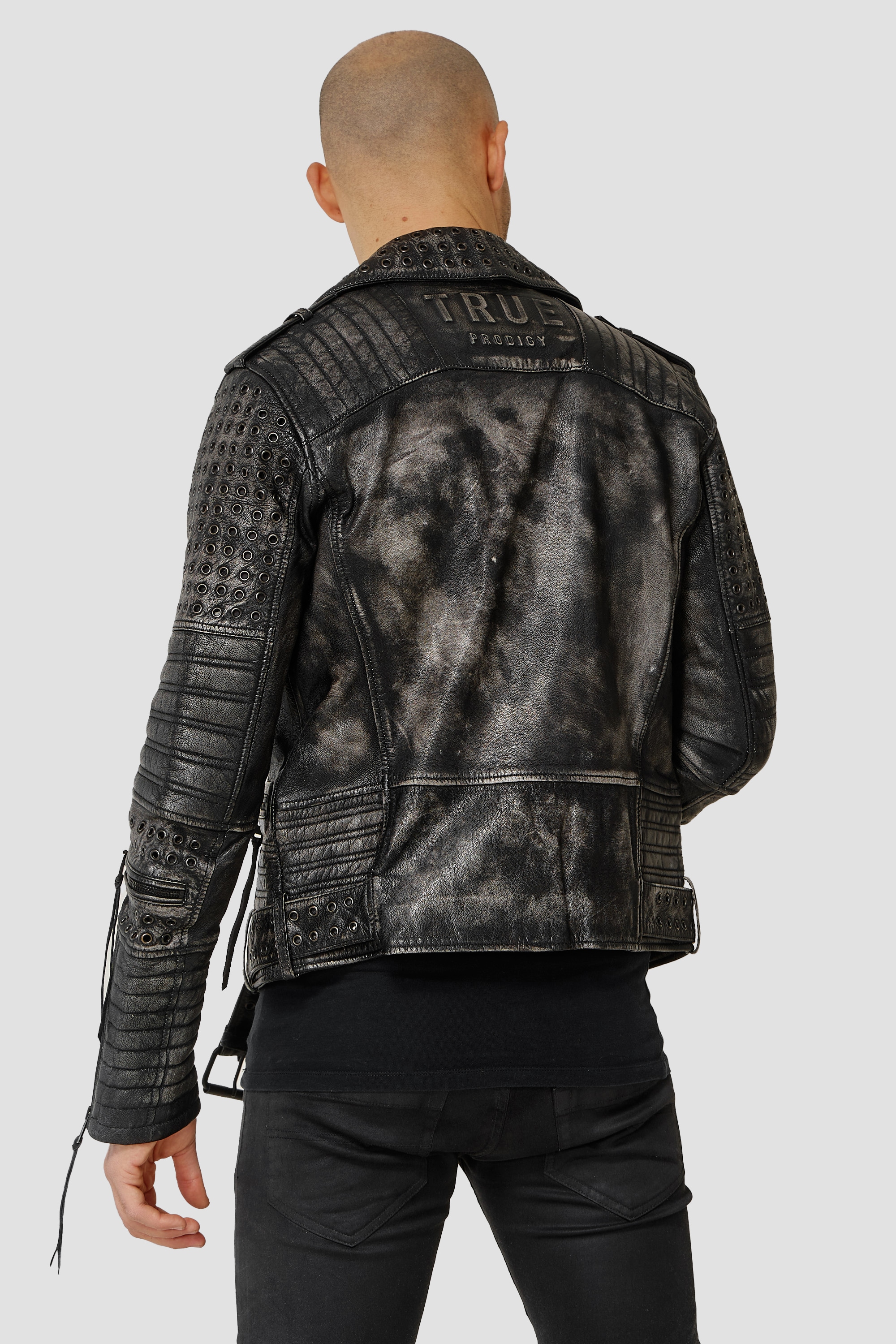 trueprodigy Lederjacke »Geralt mit Ösen und Waschung« ohne Kapuze