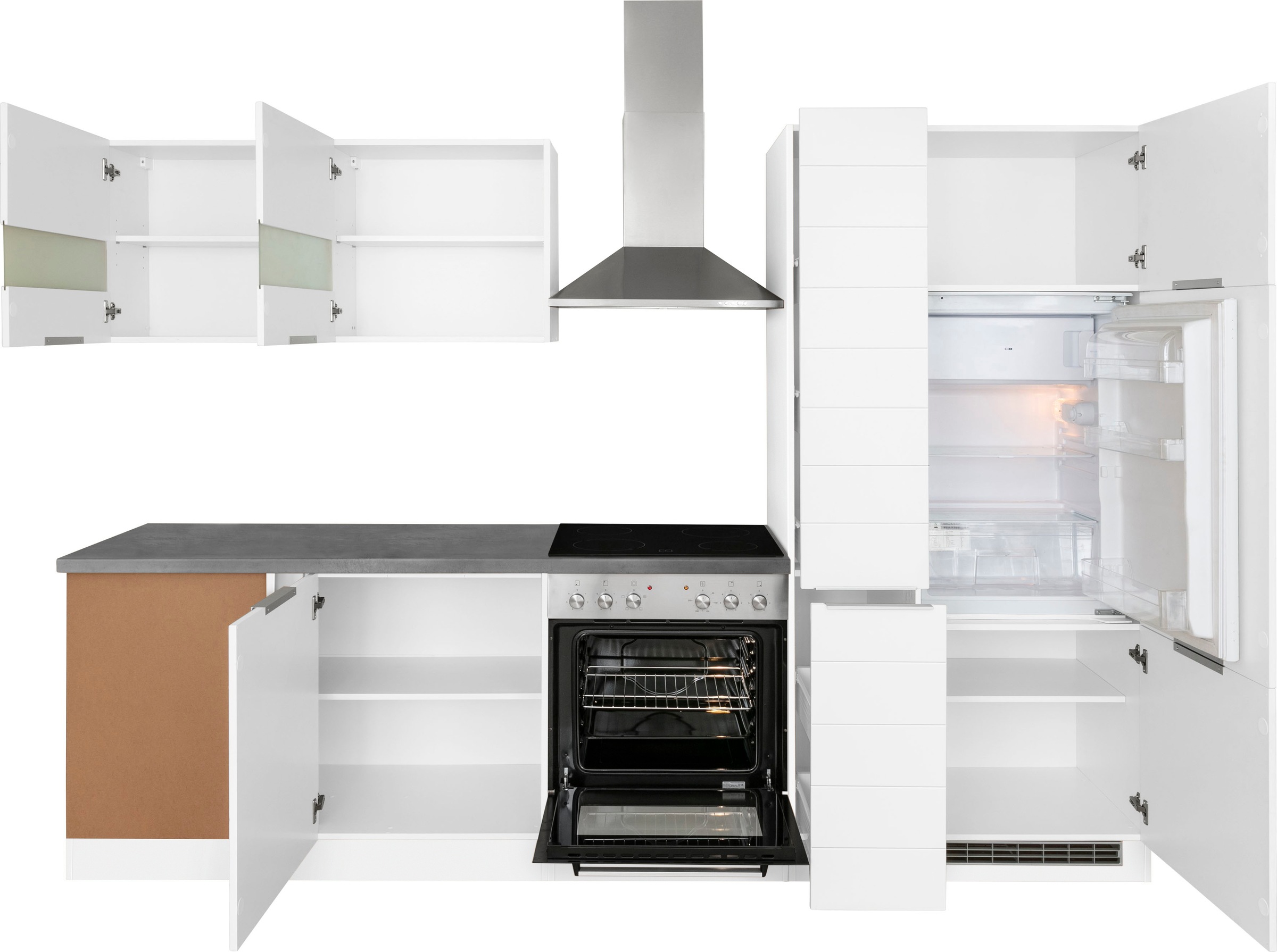 KOCHSTATION Winkelküche »KS-Luhe« Stellbreite 240x270 cm, wahlweise mit oder ohne E-Geräten, MDF-Fronten