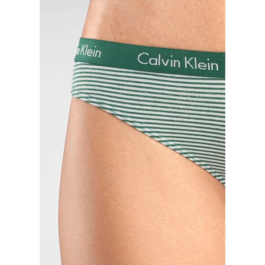 Calvin Klein Bikinislip »CAROUSEL«, (3 St.), in unifarbenem oder gestreiftem Design