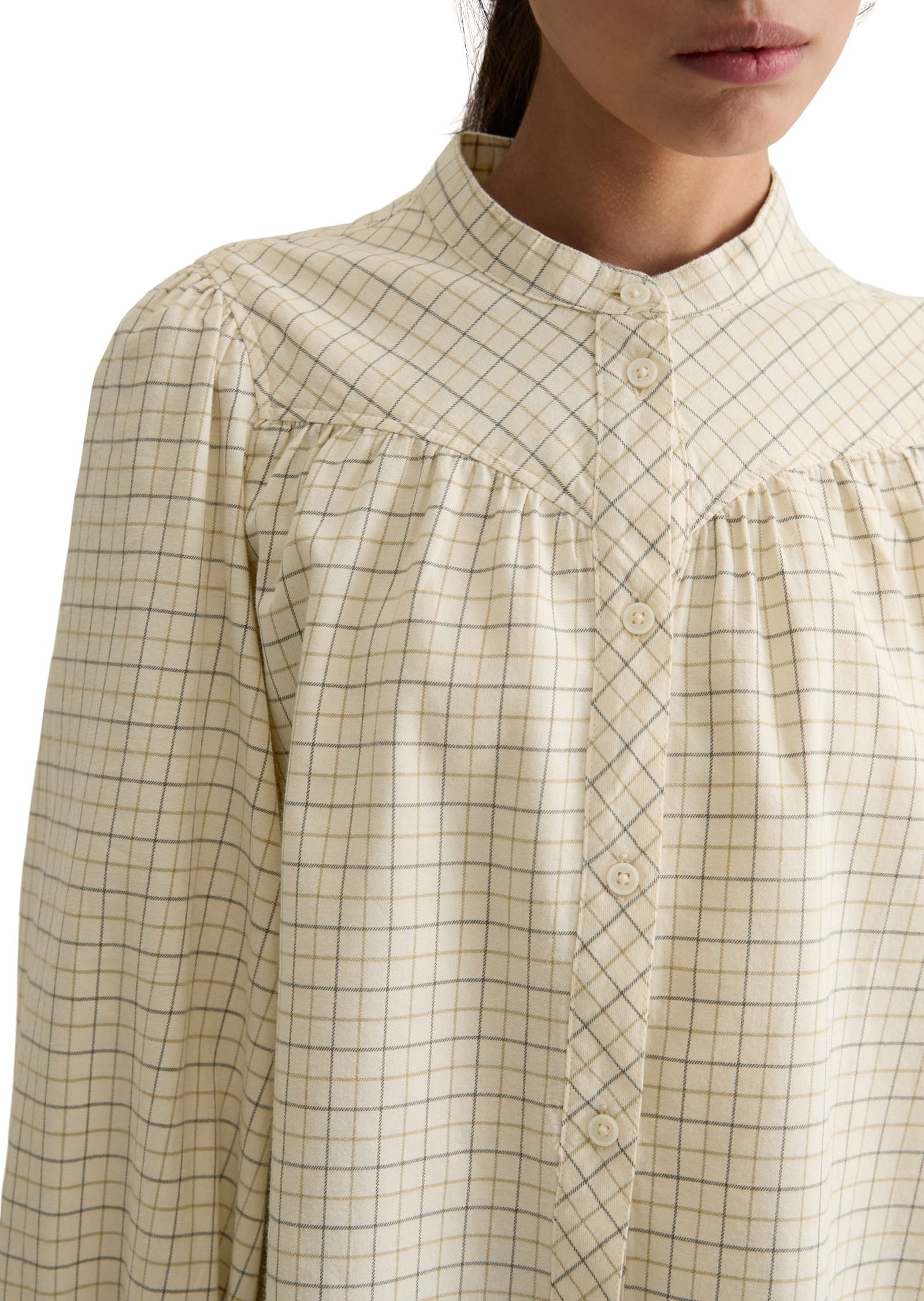 Marc O'Polo DENIM Langarmbluse , A-Shape in softer Flanell-Qualität, kariert
