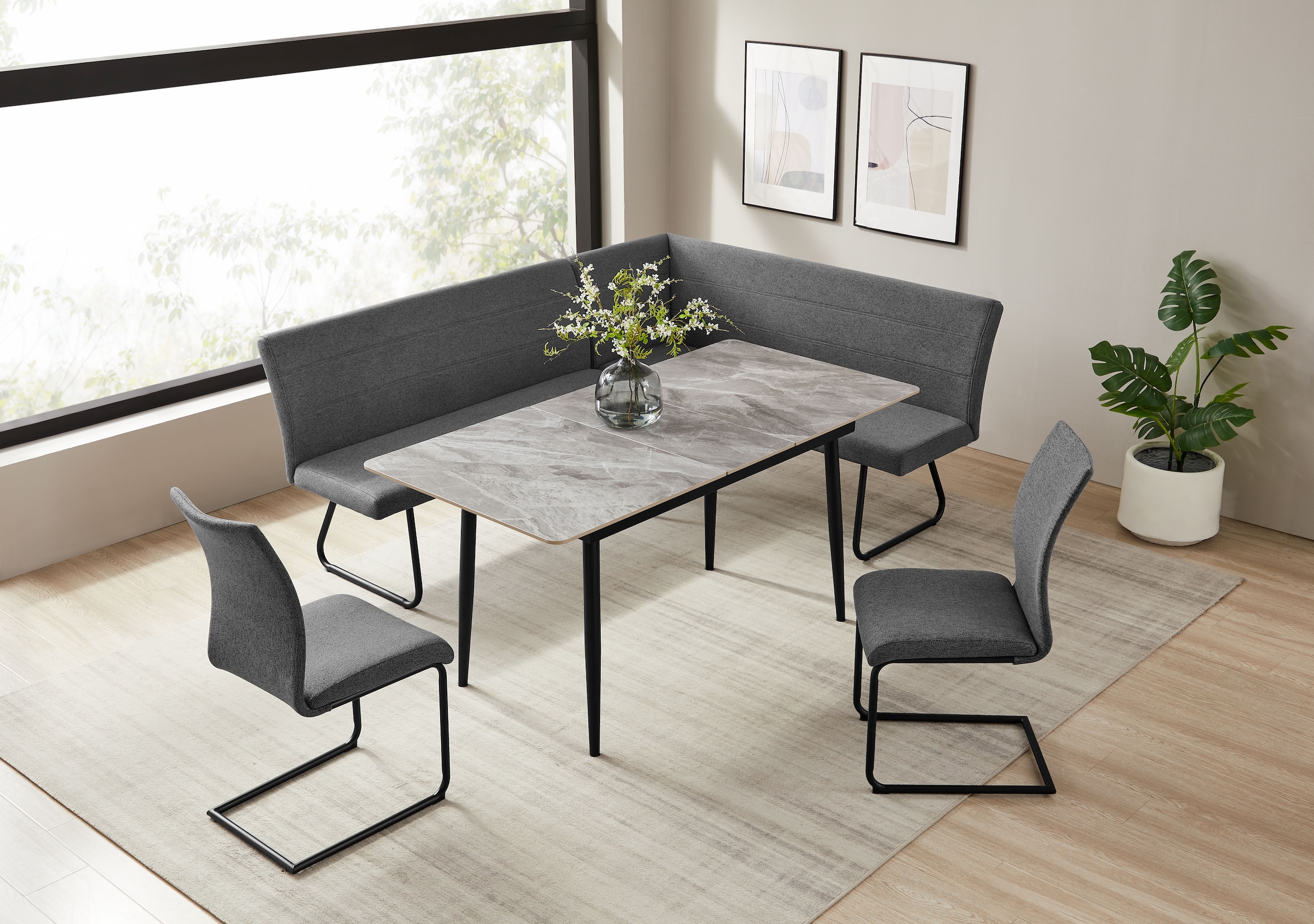 OTTO home Esstisch »Ryla« robuste Sintersteinplatte, pflegeleichte Oberfläche, stabiles Gestell