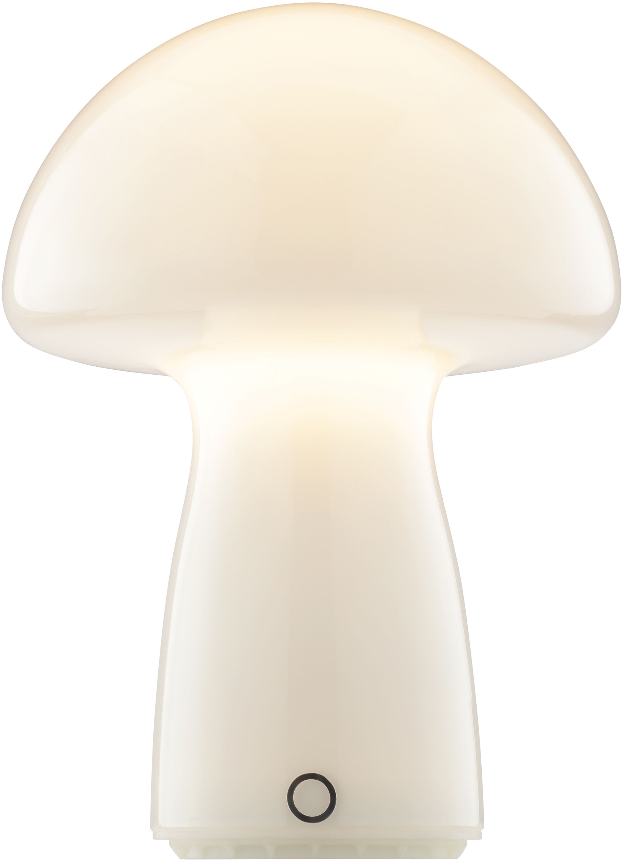 Brilliant LED Tischleuchte »Erik« LED-Modul 1 Stk. Warmweiß Pilzleuchte aus Glas mit Akku, 250 lm, 2700 K, H 22 cm, dimmbar