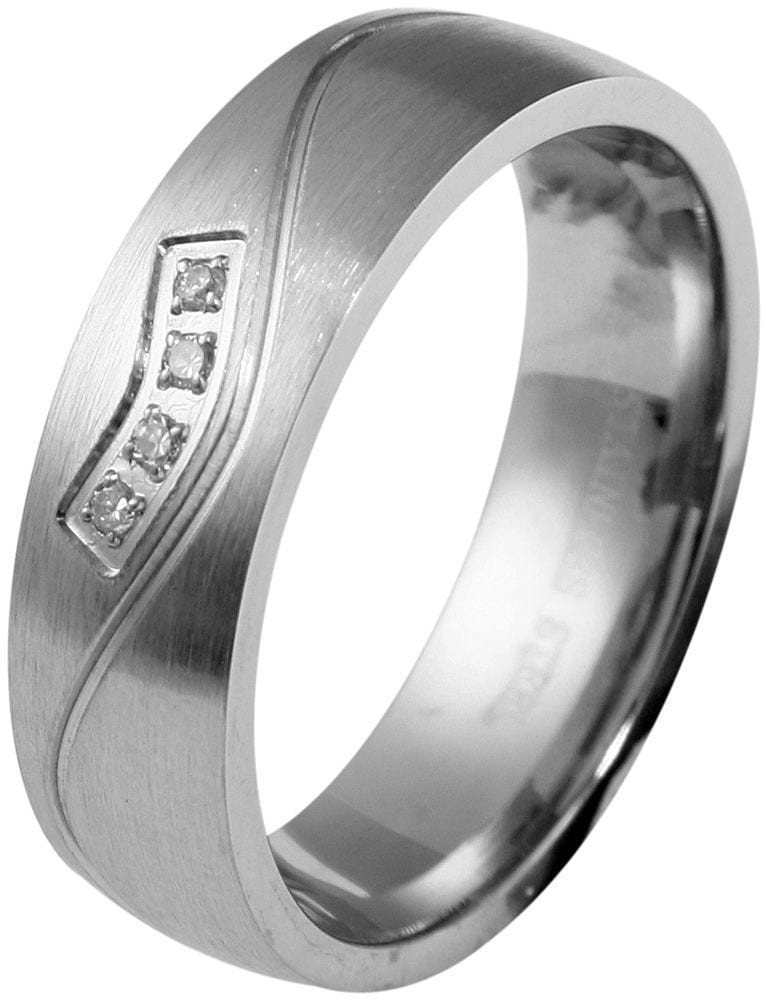 Adelia´s Fingerring »Damen Ring aus Edelstahl mit Strass Steinchen«