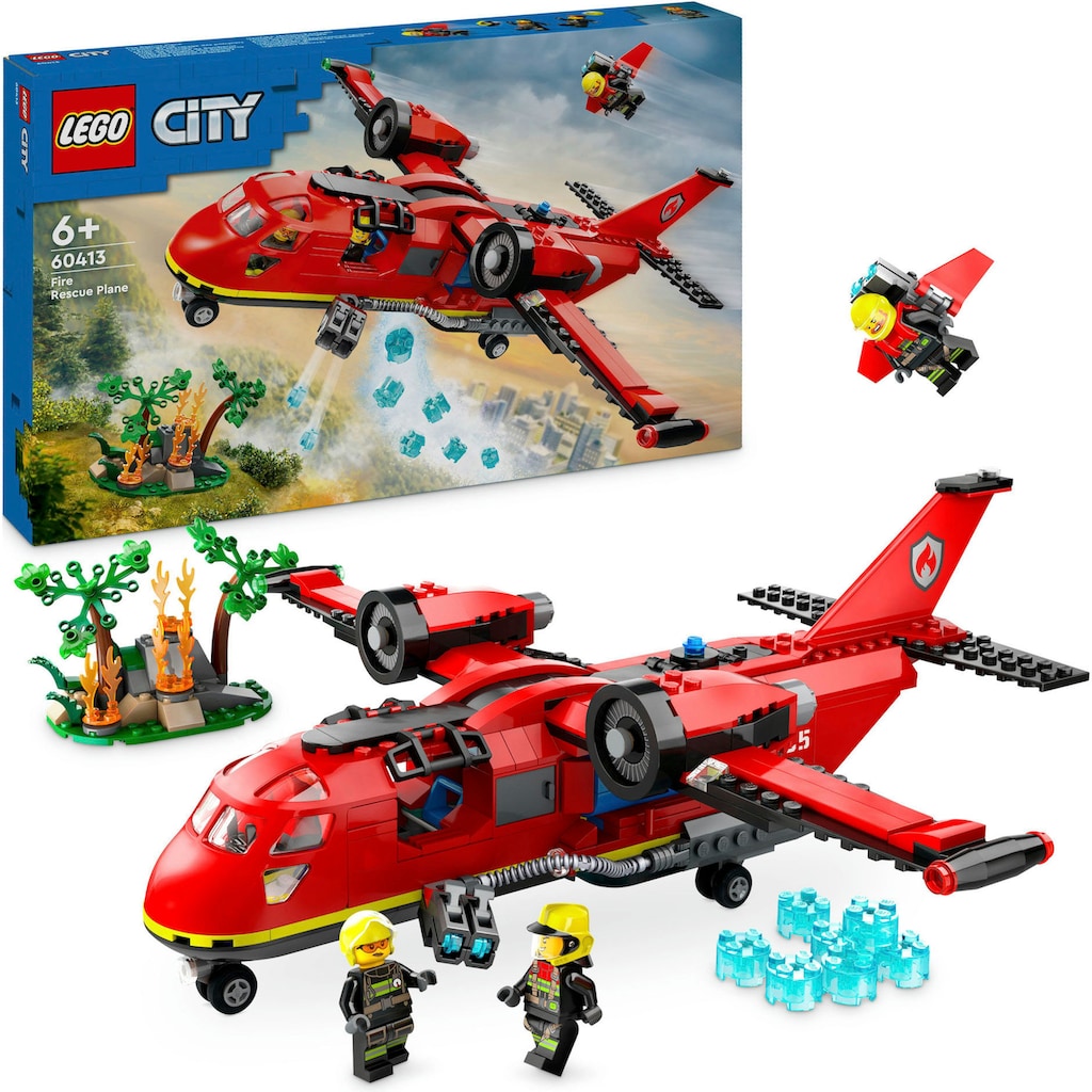 LEGO® Konstruktionsspielsteine »Löschflugzeug (60413), LEGO City«, (478 St.)