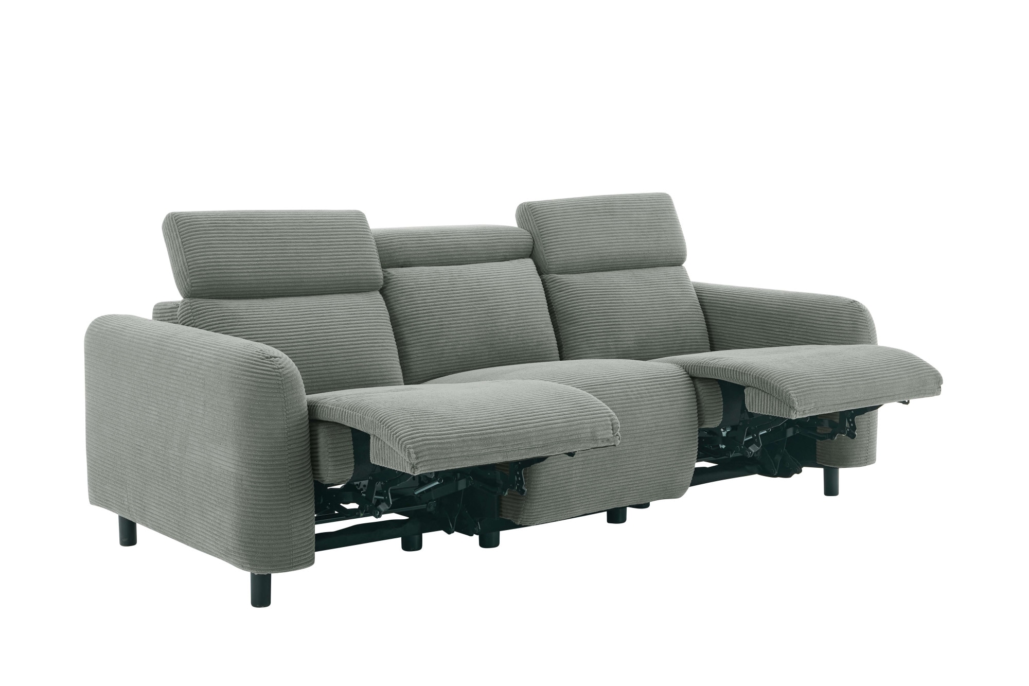 Home affaire 3-Sitzer »SKAANE Cord-Sofa, 229 cm, manuelle u. elektrische Relaxfunktion« Relax-Funktion in 2 Sitzen, Kopfteilverstellung, Federkernpolsterung