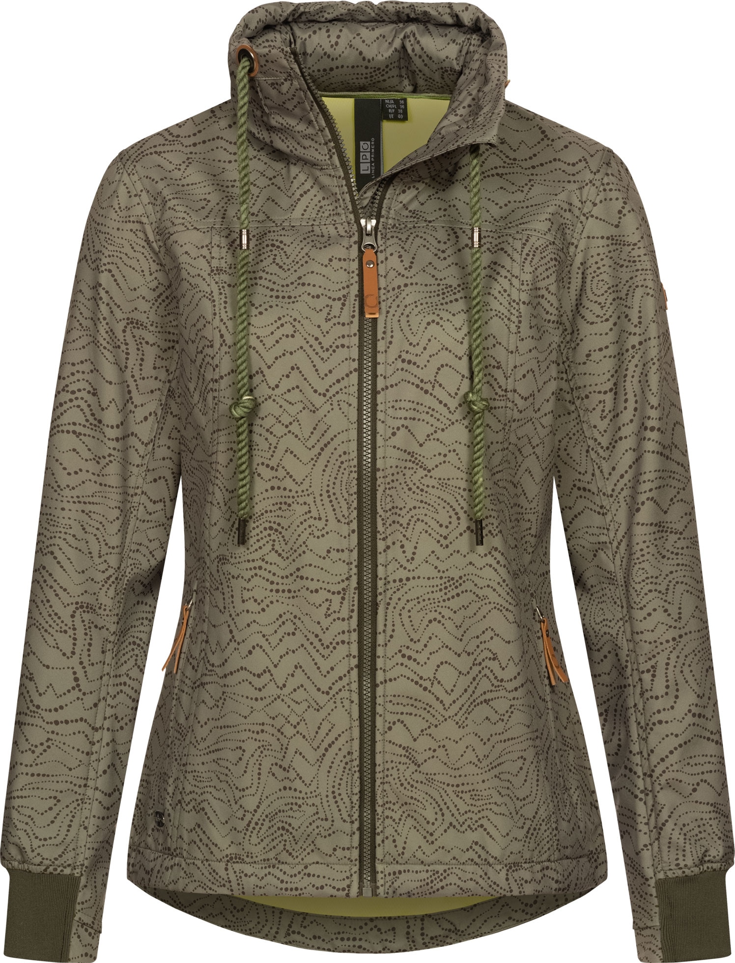 Softshelljacke »SHELBY PEAK IV Women«, leichte Softshelljacke mit All-Over-Print und...