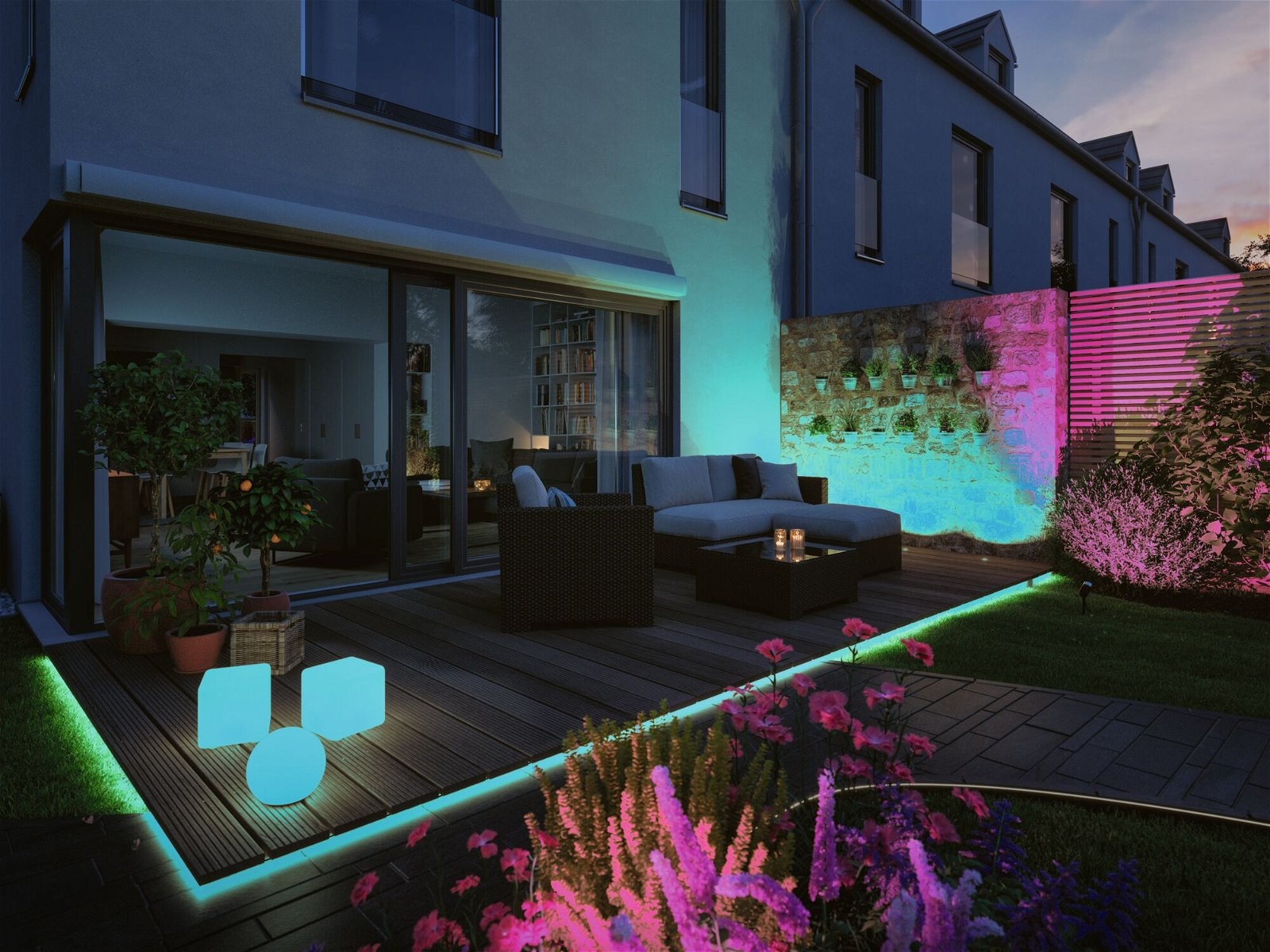 Paulmann LED Gartenstrahler »Plug & Shine Stripe Smooth Einzelstripe IP67 RGBW+ 39W Weiß«, 1 flammig, Smart Home Zigbee 3.0