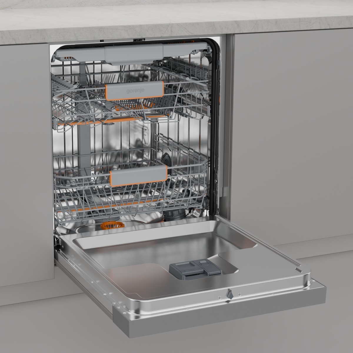 GORENJE teilintegrierbarer Geschirrspüler »GI663B95X« 9,4 l 16 tlg. Maßgedecke 16 Maßgedecke, auto. Türöffnung, Besteckschublade