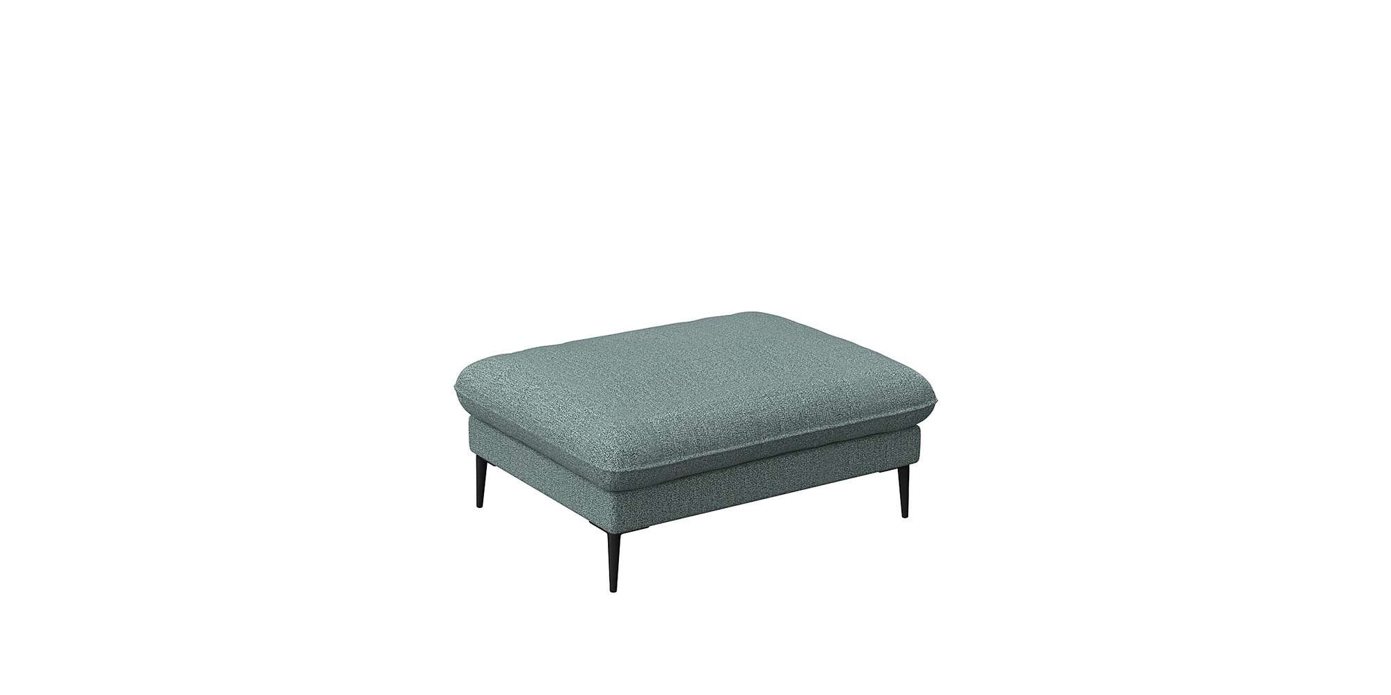 FLEXLUX Pouf »Salino, Fußhocker, Sitzhocker, Polsterhocker,« Kaltschaum & Stahl-Wellen, Füsse Schwarz