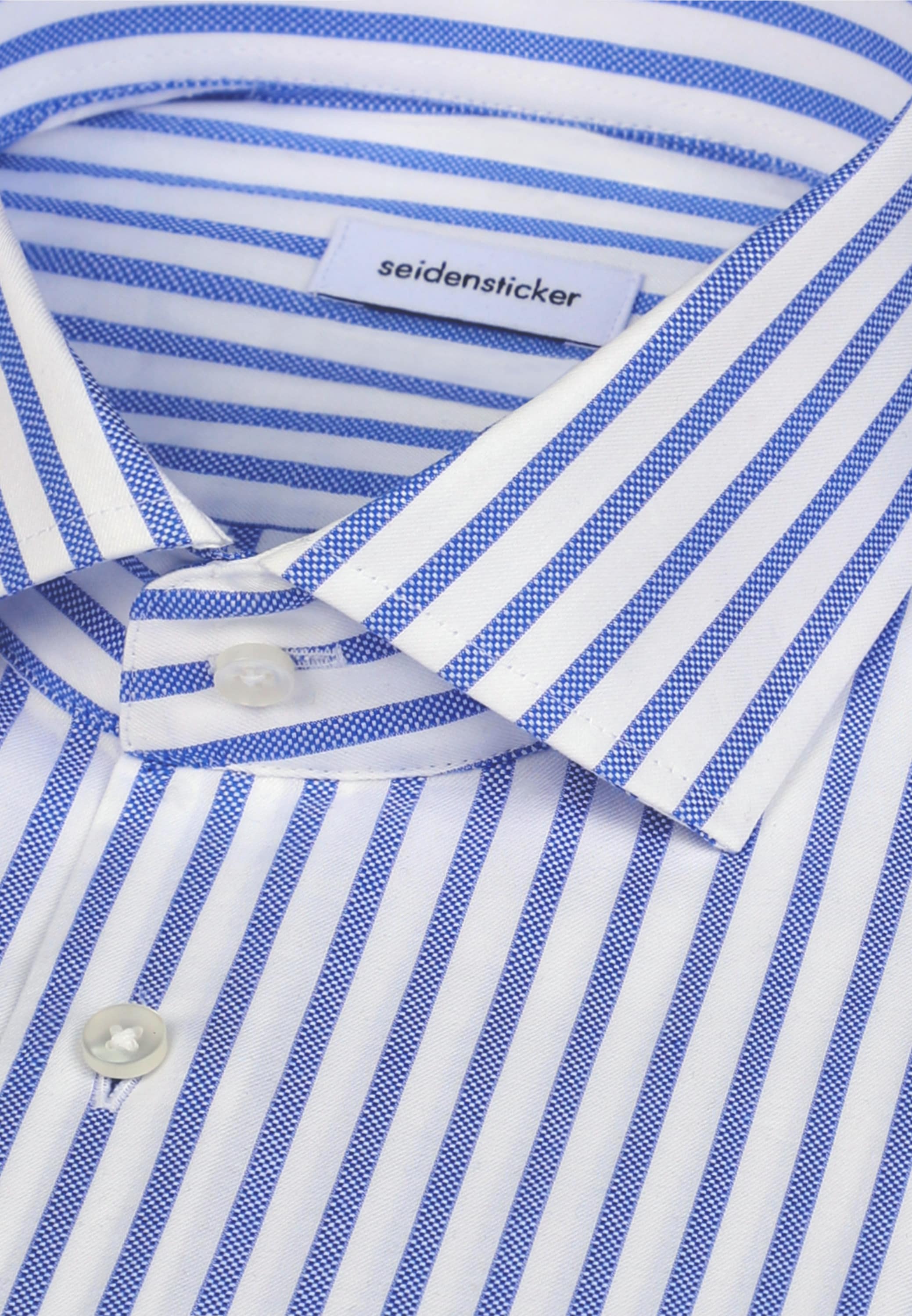 seidensticker Businesshemd »Schwarze Rose« Shaped 1/1 Kentkragen Gestreift