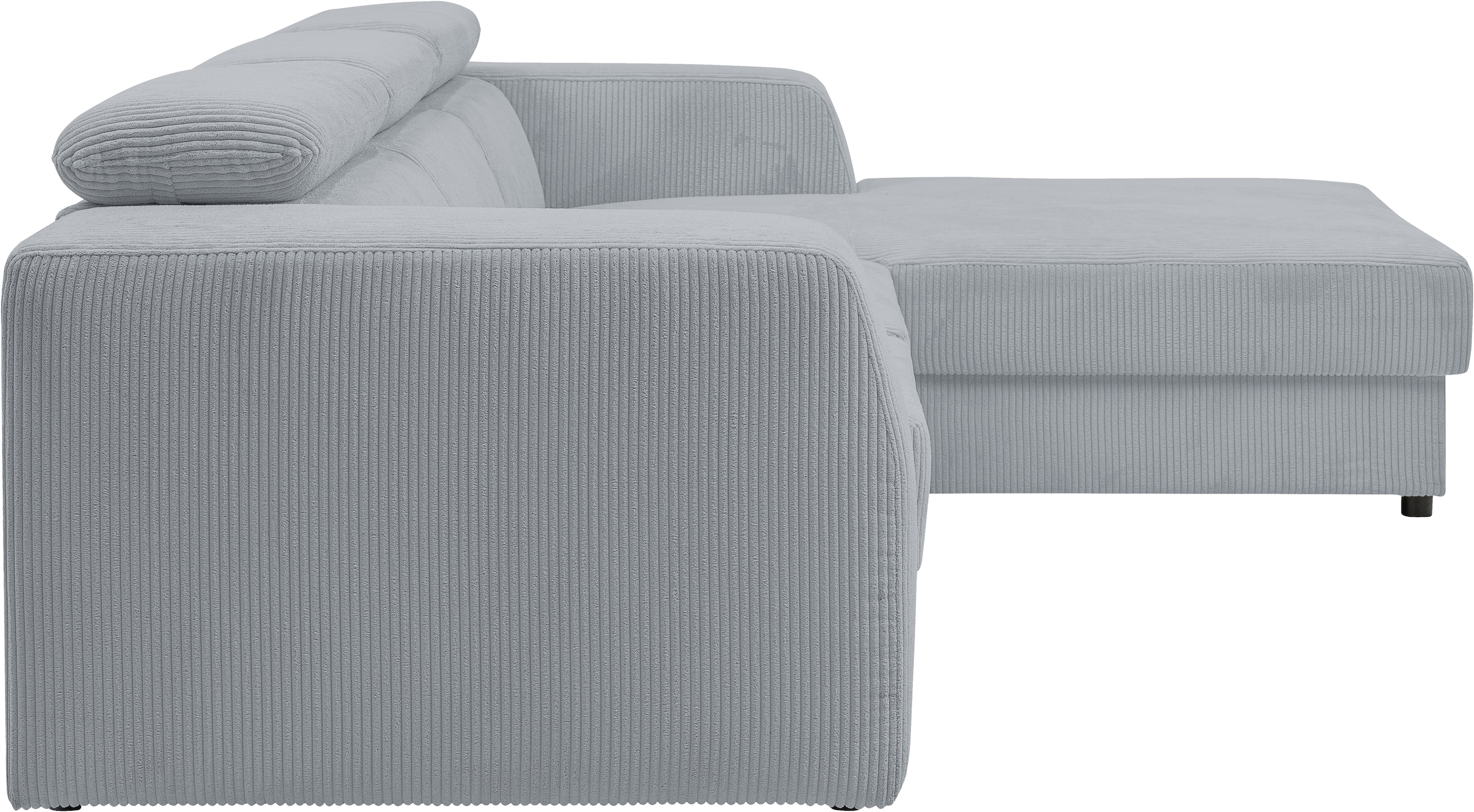 WERK2 Ecksofa »Cherry, modernes Sofa mit Komfortfunktionen, Breite 270cm, L-Form,« bequem, mit verstellbaren Kopfteilen, Schlaffunktion und Bettkasten