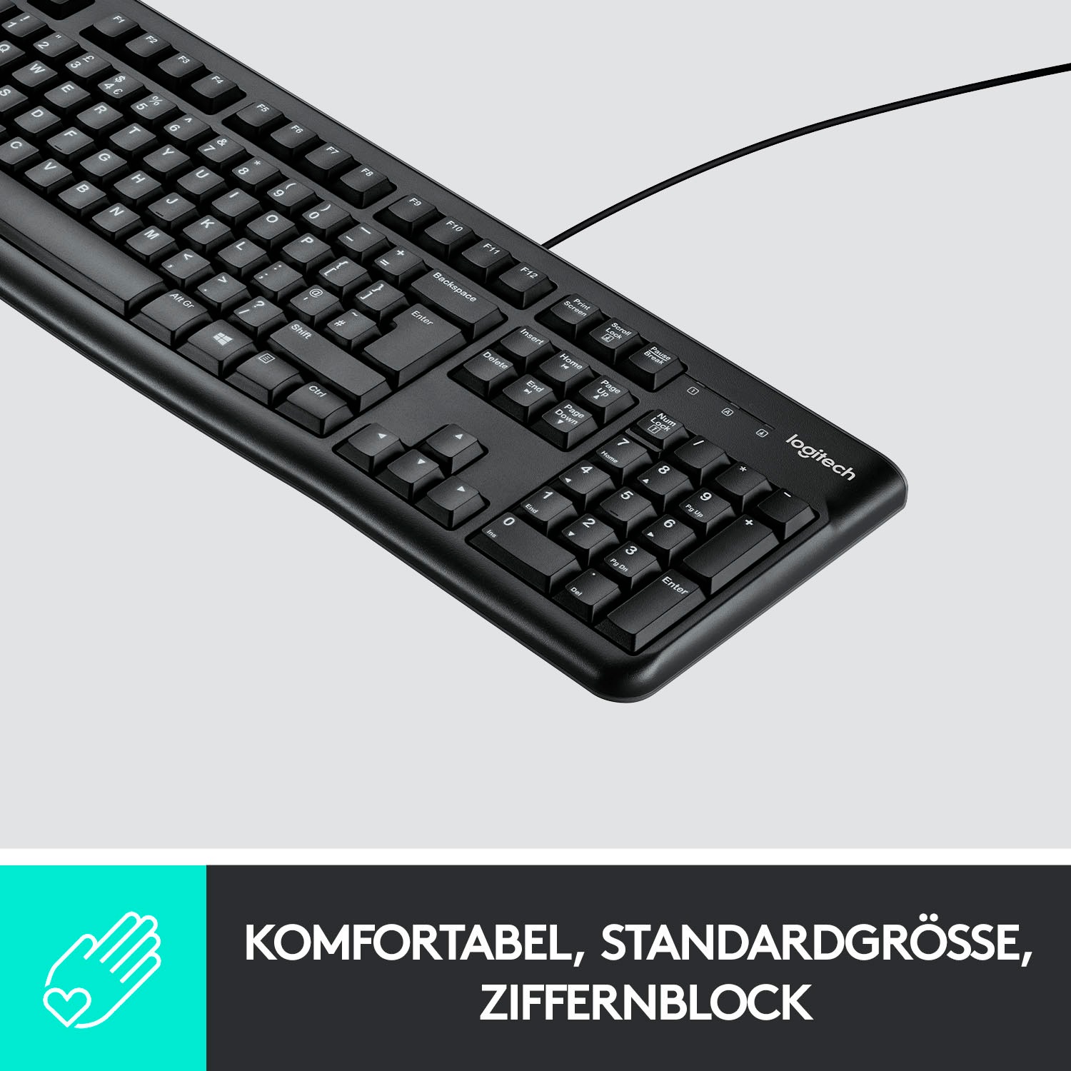 Logitech PC-Tastatur »Keyboard K120 for Business«, (Ziffernblock), Nummernblock