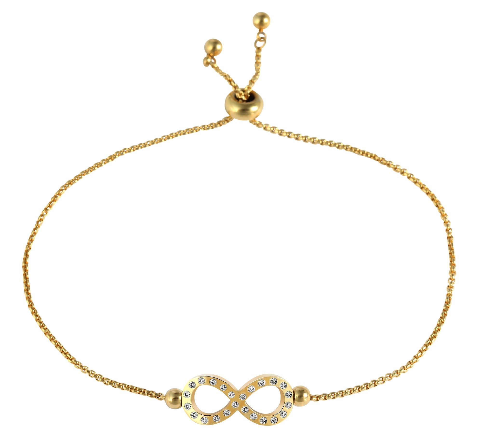 Adelia´s Armband »Damen Armband ¿ Unendlichkeitszeichen aus Edelstahl mit Perle 24 cm«