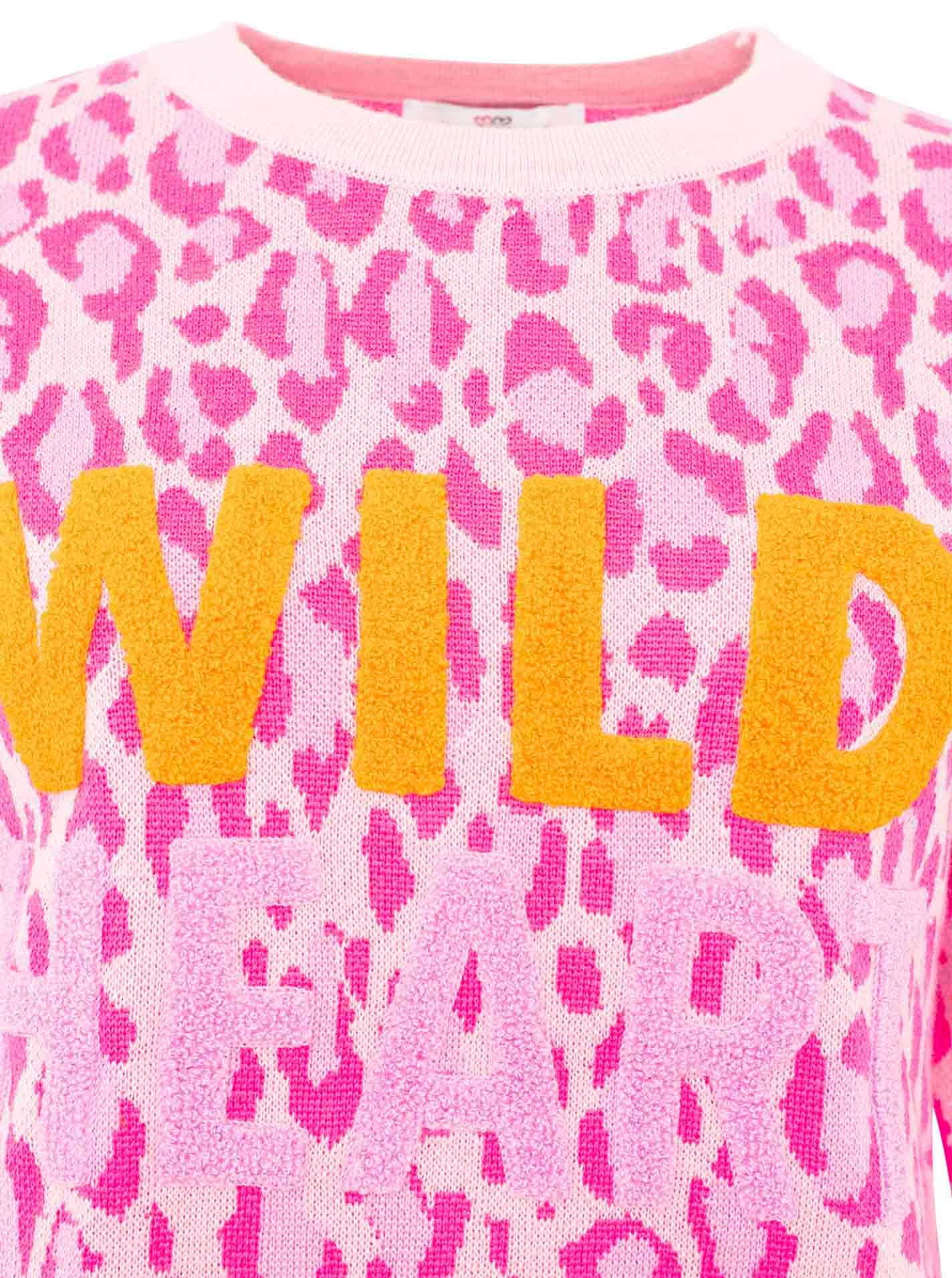 Zwillingsherz Strickpullover »"Wild Heart"«, mit Neon Aufschrift
