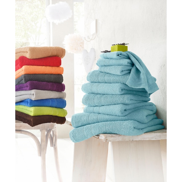 my home Handtuch Set »Inga«, Set, 10 tlg., Walkfrottee, Handtücher mit  feiner Bordüre, Handtuchset aus 100% Baumwolle kaufen bei OTTO