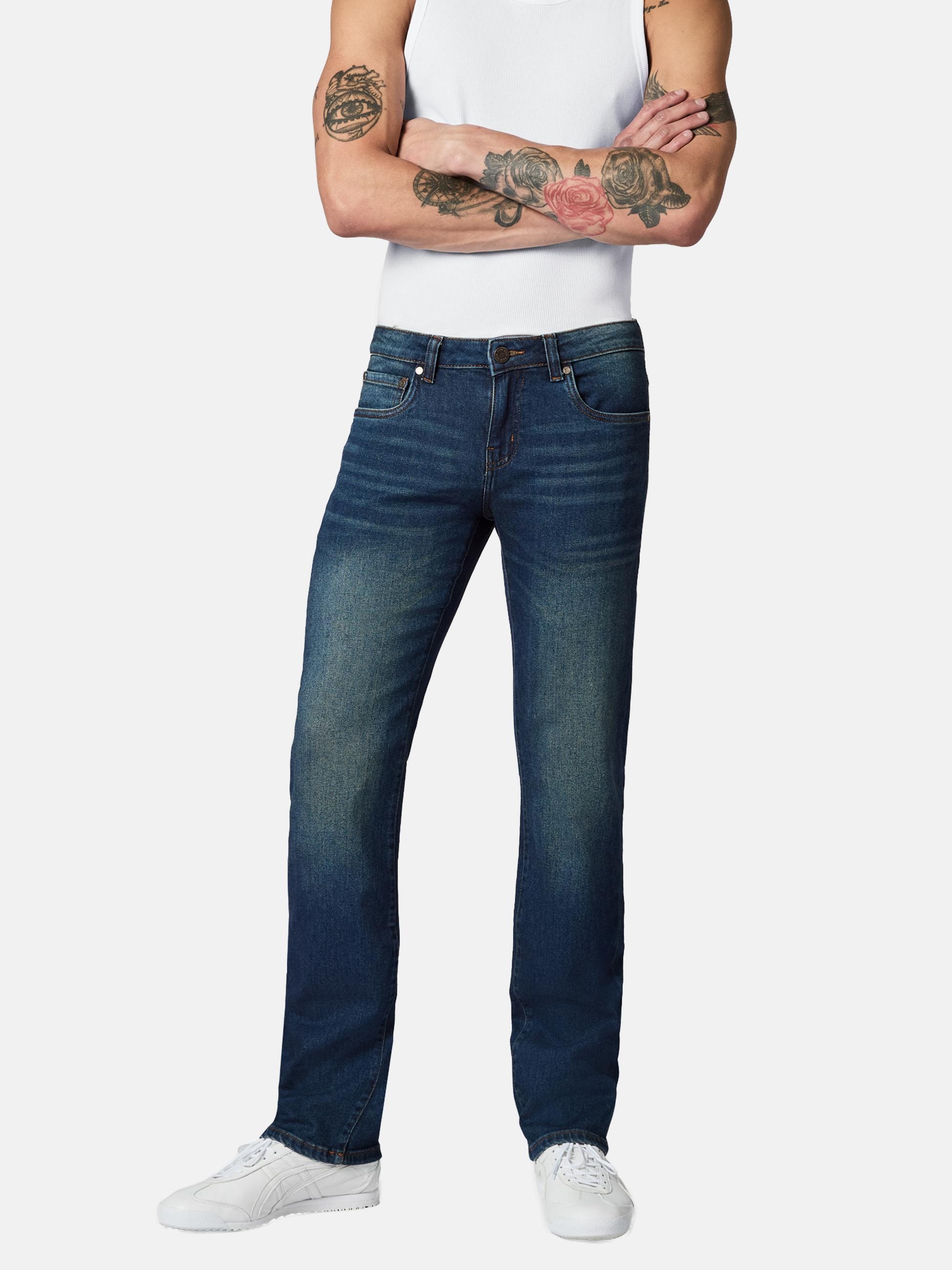 PEAK TIME Straight-Jeans »Straight-Jeans Orbis« Herren Jeans mit Logoprägung