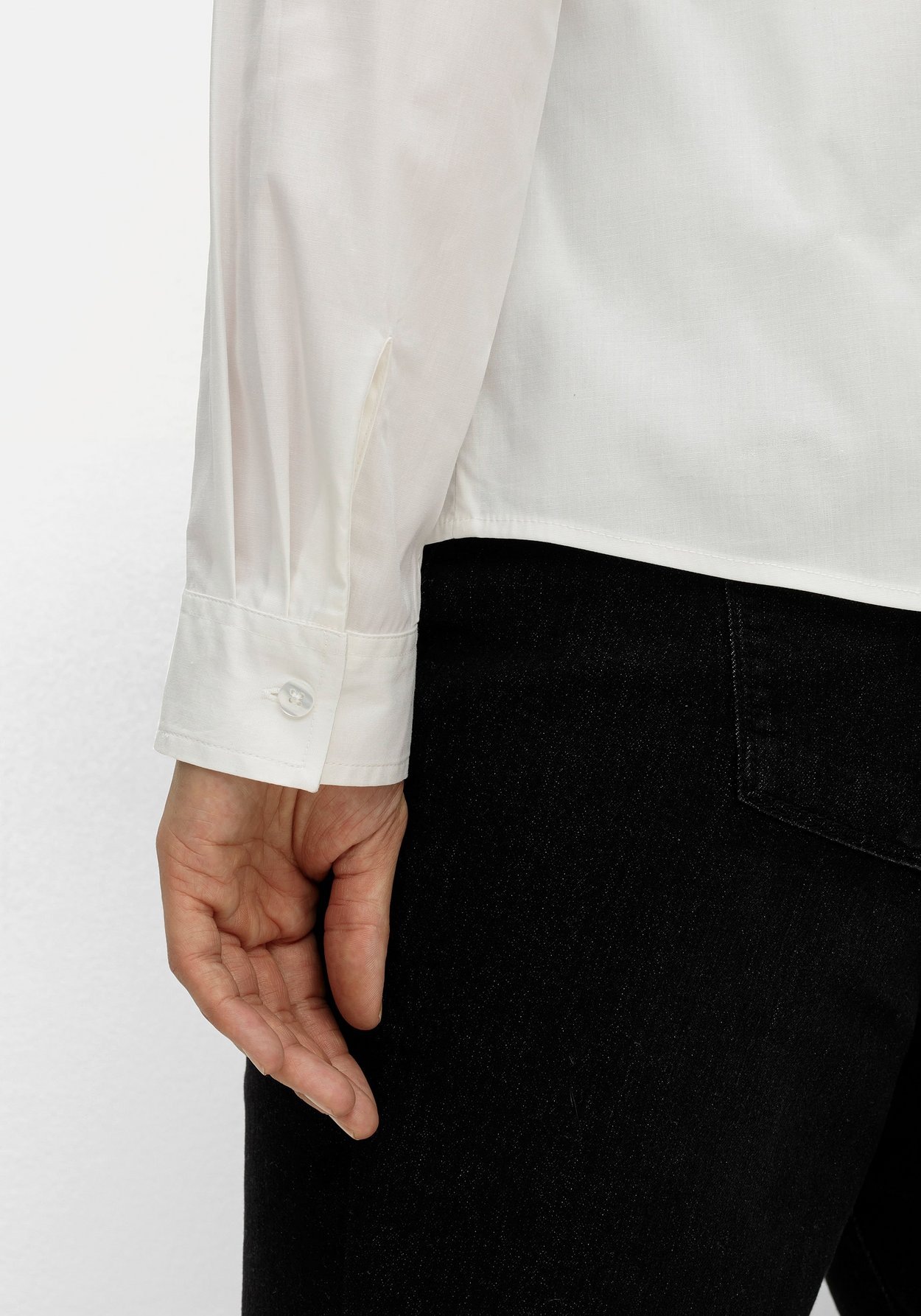 Sheego Langarmbluse »Bügelfreie Bluse mit Stehkragen, bügelfrei«, mit Stehkragen, bügelfrei