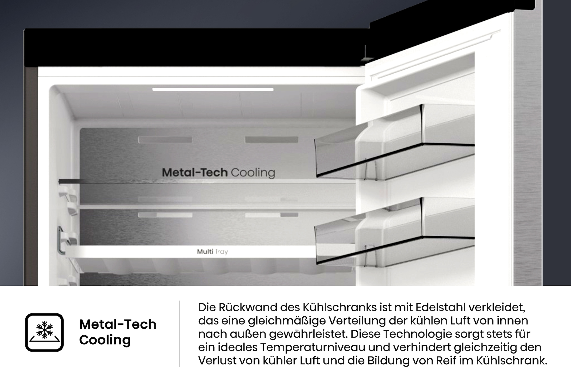 Hisense Kühl-/Gefrierkombination »RB5P410SACA« 203 cm hoch 59,5 cm breit BigVolumen Modell mit insgesamt 413 Liter
