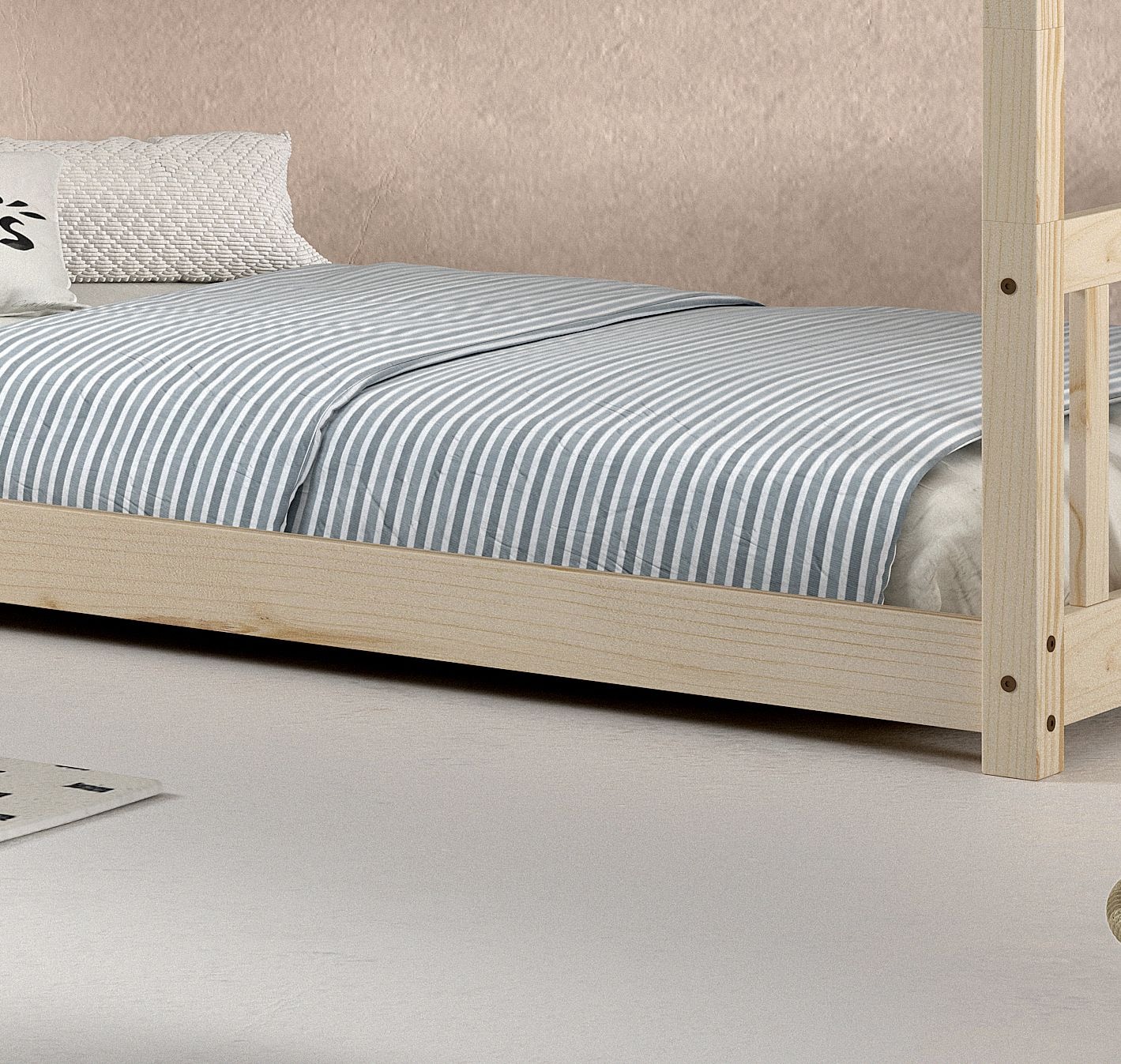 Vipack Etagenbett »Ronald 90x200 cm, Kiefer massiv, inkl. Leiter und Rollrost« Rückbaubar zu 2 Einzelbetten, wahlweise natur oder weiß
