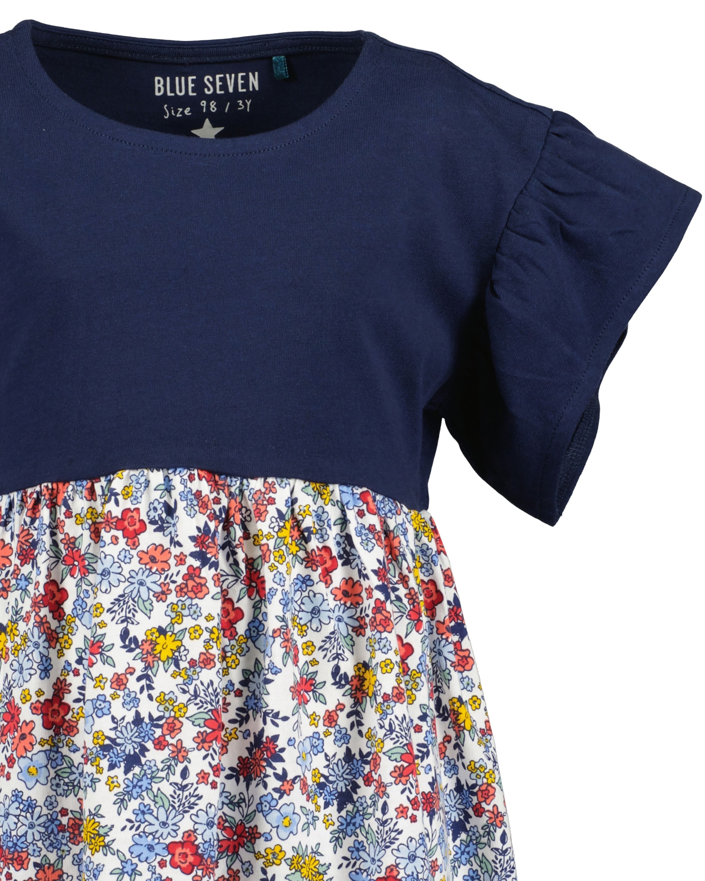 Blue Seven Sommerkleid, mit tollen Rüschen an den leicht überschnittenen Schultern