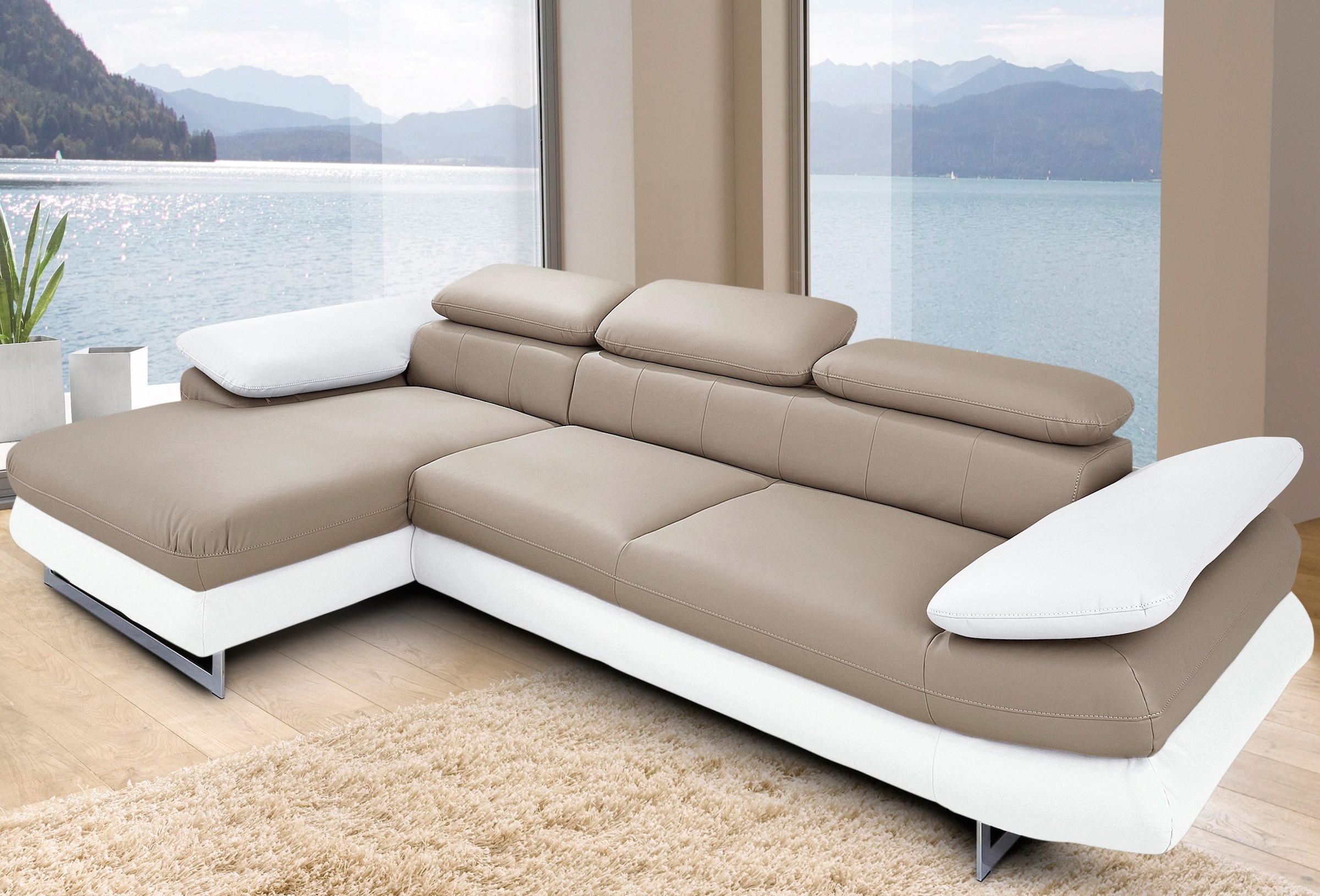 INOSIGN Ecksofa »Solution L-Form«, wahlweise mit Bettfunktion