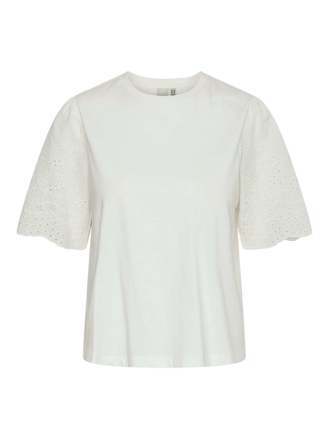Y.A.S Kurzarmshirt »YASLEX SS TOP W. EMB SLEEVES S. NOOS«, mit Lochstickerei