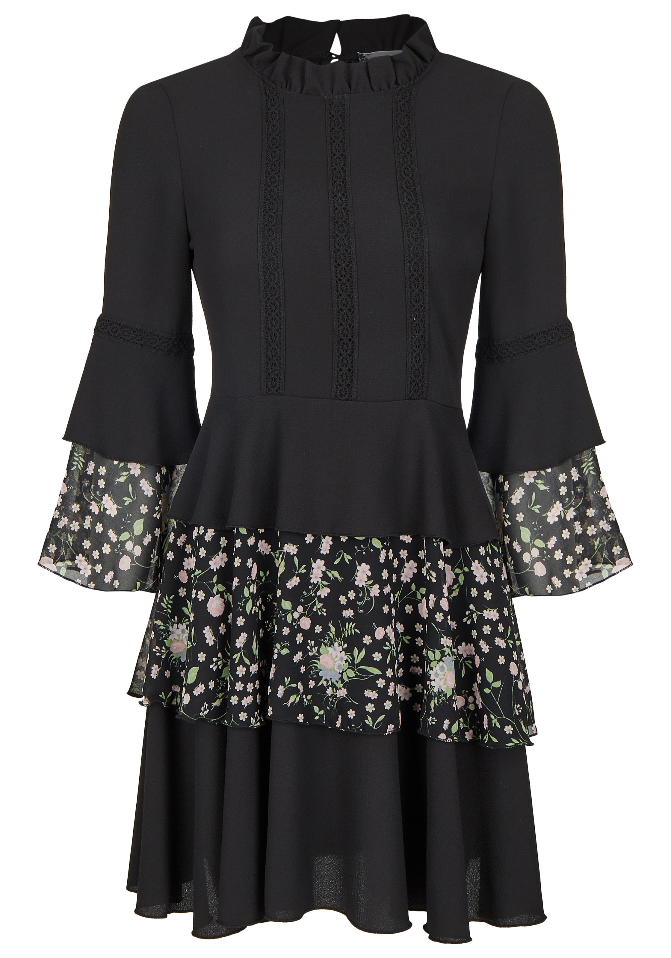 Nicowa Mini-Kleid mit Volants und Blumenprint - NIFLORO
