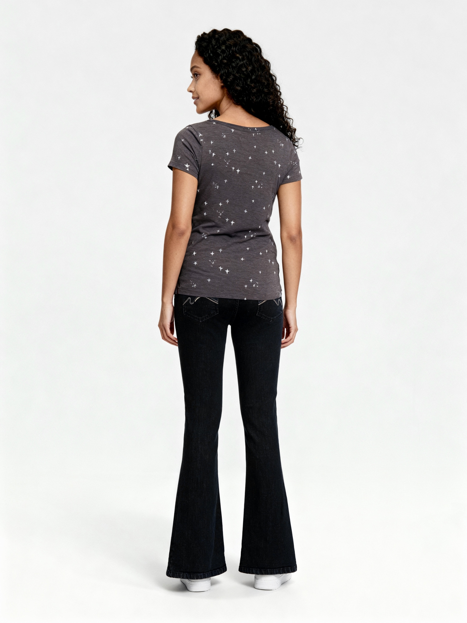 KangaROOS T-Shirt Kurzarm,  sehr figurbetont,  mit Kontrastnaht