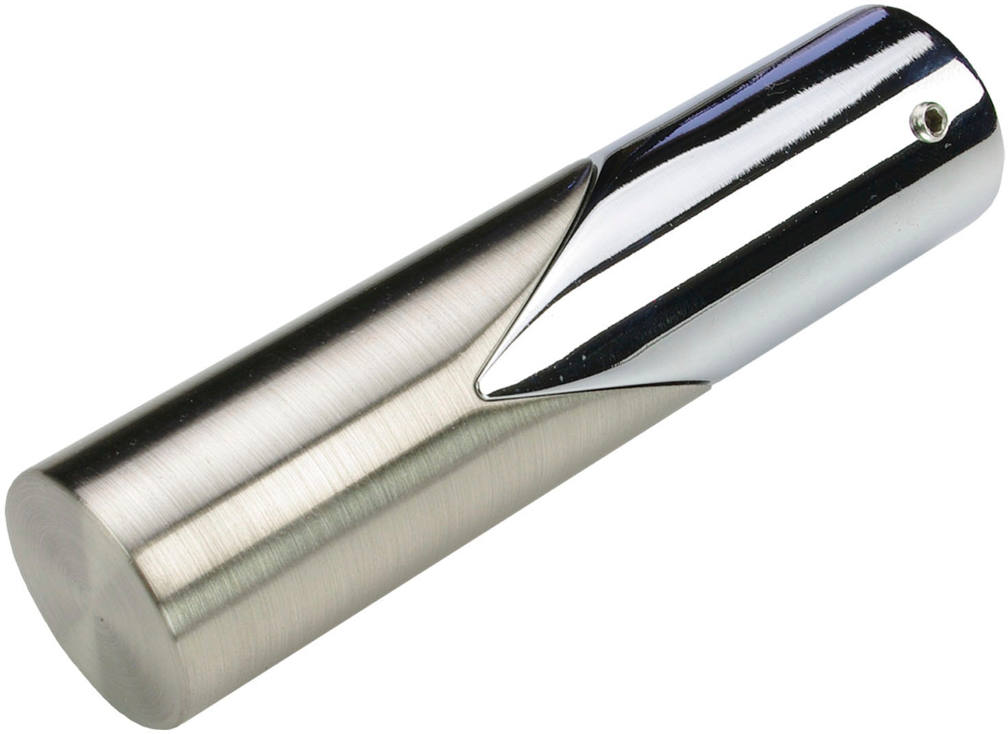 Liedeco Gardinenstangen-Endstück »Endstück, Endknopf edelstahl-optik France Rouen - 2 Stück«, Endstück, Endknopf Zylinder, 2 Stück