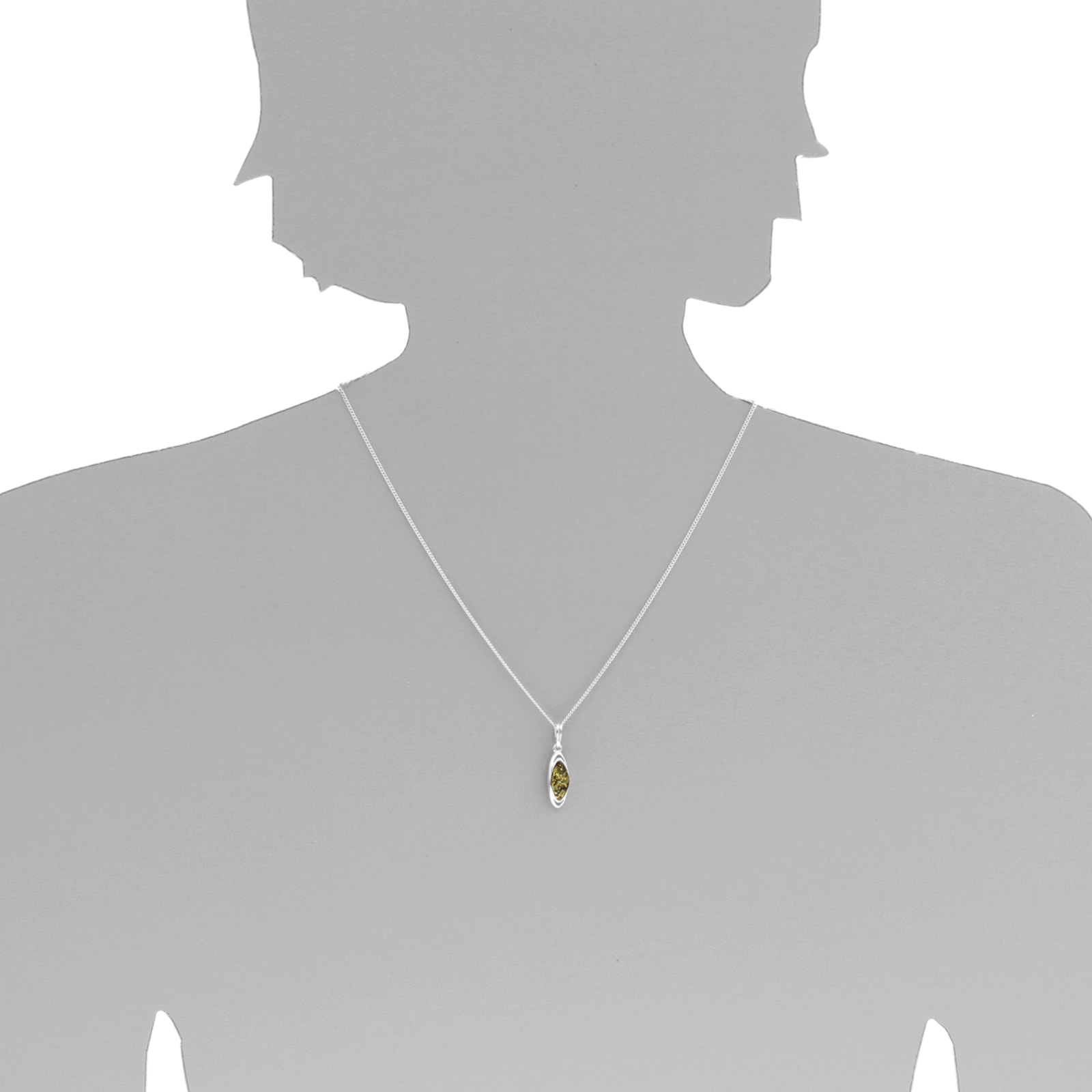 OSTSEE-SCHMUCK Kettenanhänger »- Nordica - Silber 925/000 - Bernstein«