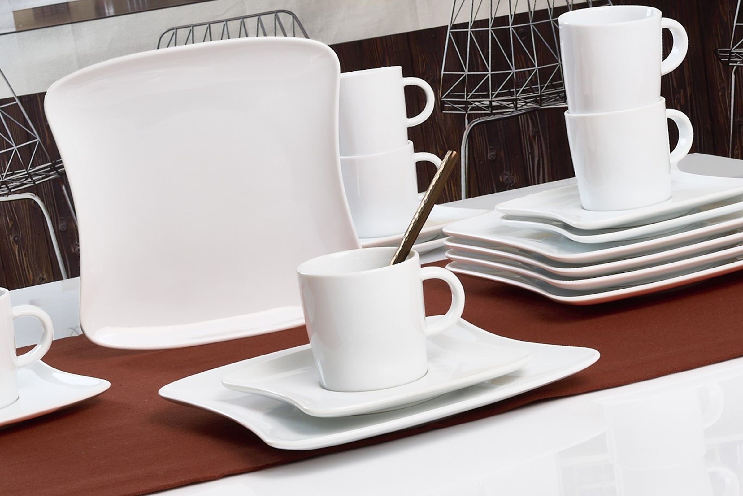 Retsch Arzberg Kaffeeservice »Geschirr-Set, Service SANDY« Porzellan Made in Germany, 18 Teile, für 6 Personen