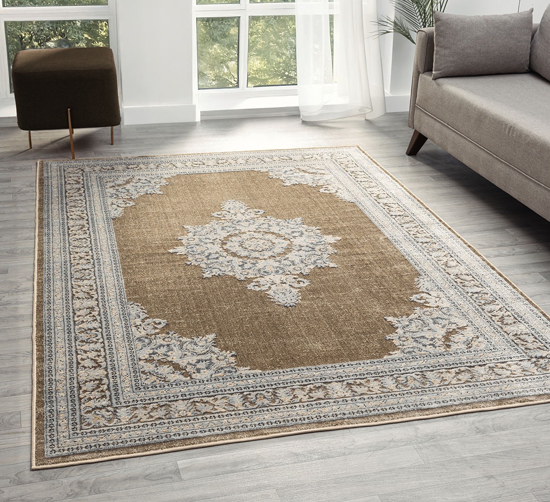 OTTO home Teppich »Banli, Vintage-Look, Orient-Optik« rechteckig 9 mm Höhe dezenter Glanz, Schrumpf-Garn-Effekt, Wohnzimmer, Schlafzimmer