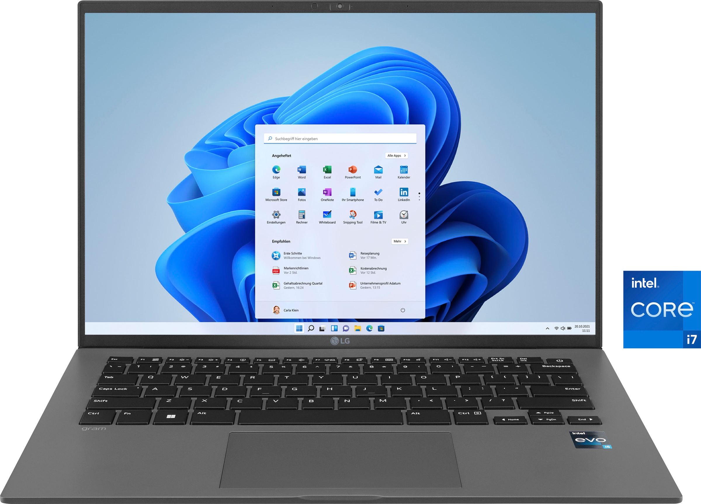 LG Notebook »gram 14«, (35,5 cm/14 Zoll), Intel, Core i7, Iris Xe Graphics, 1000 GB SSD