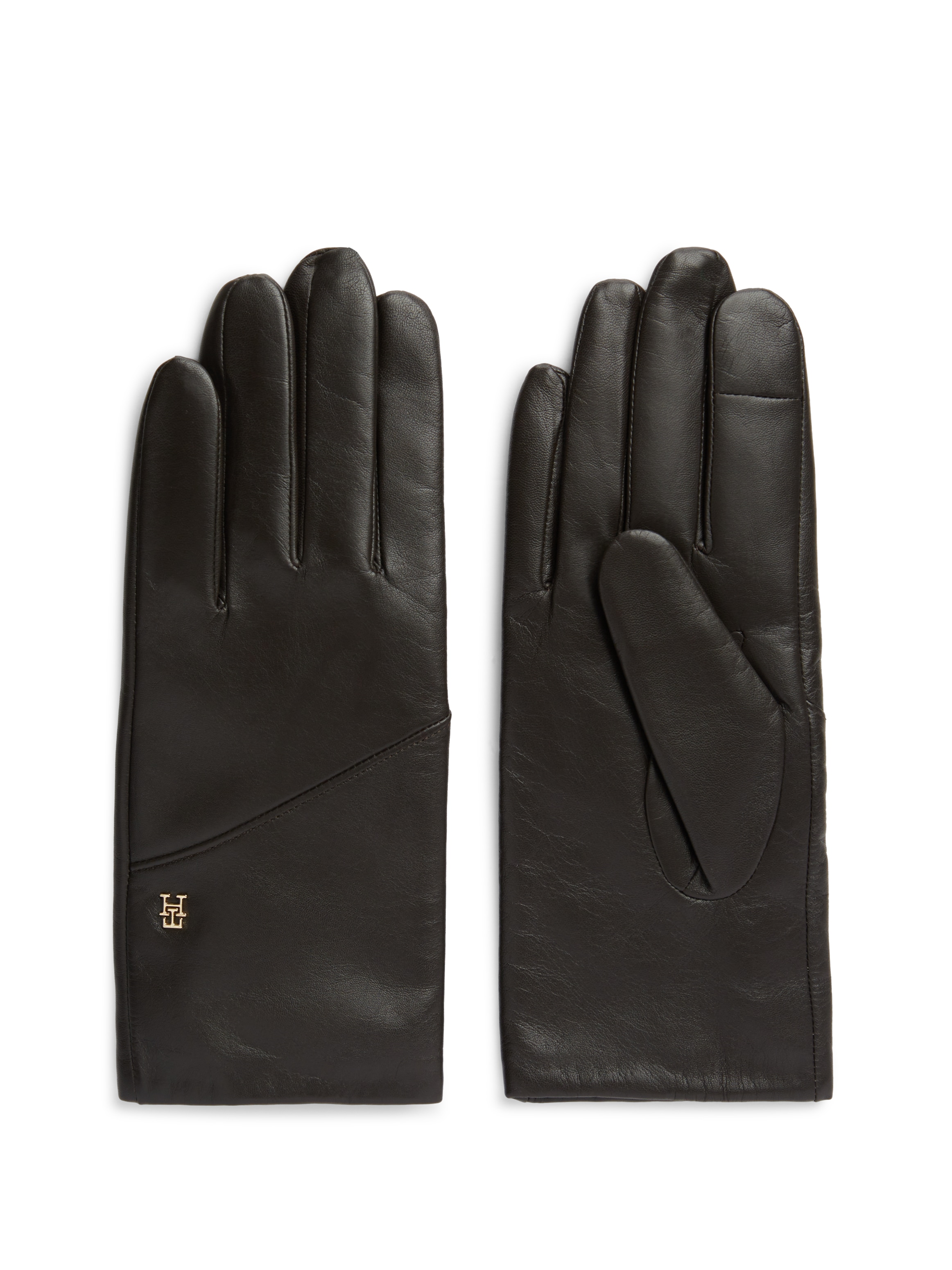 Tommy Hilfiger Lederhandschuhe »ELEVATED CHIC LEATHER GLOVES« Regular fit mit Markenlogo