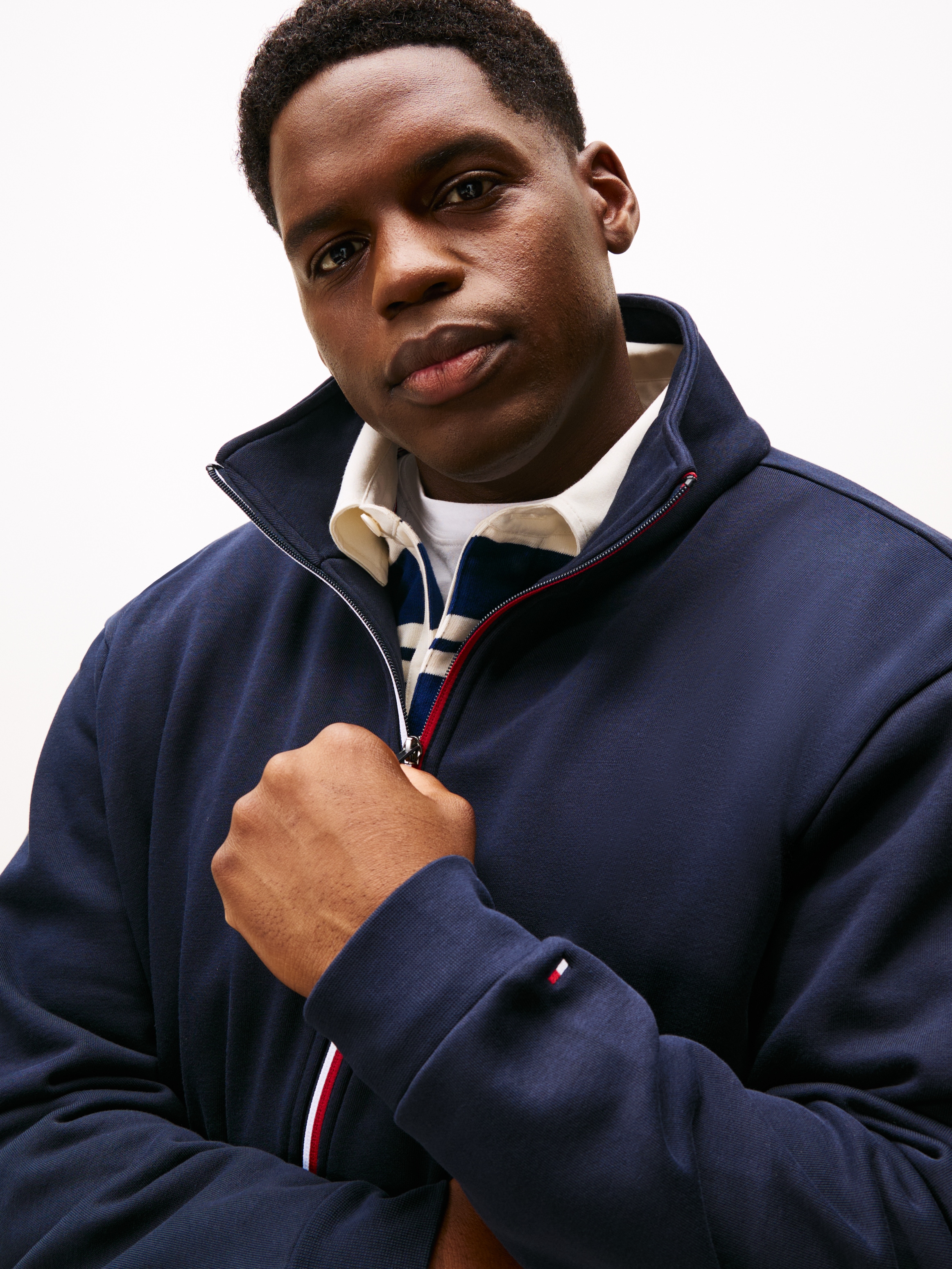 Tommy Hilfiger Big & Tall Sweatjacke »GLOBAL STRIPE ZIP«, Große Größen