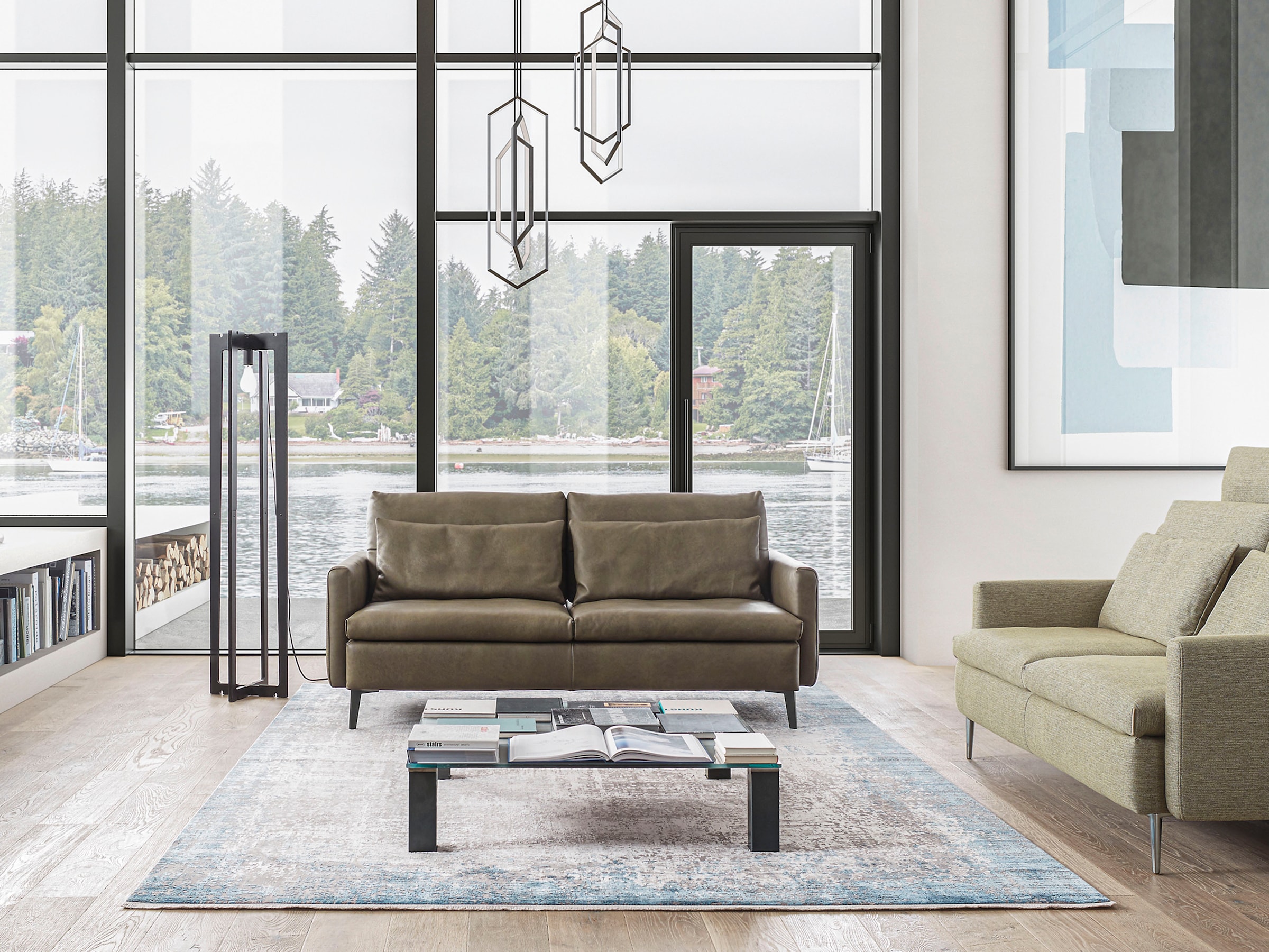 WK WOHNEN Teppich »BORDER« rechteckig 8 mm Höhe hochwertiger Viskoseanteil, samtweiche Oberfläche mit 3 D Effekt