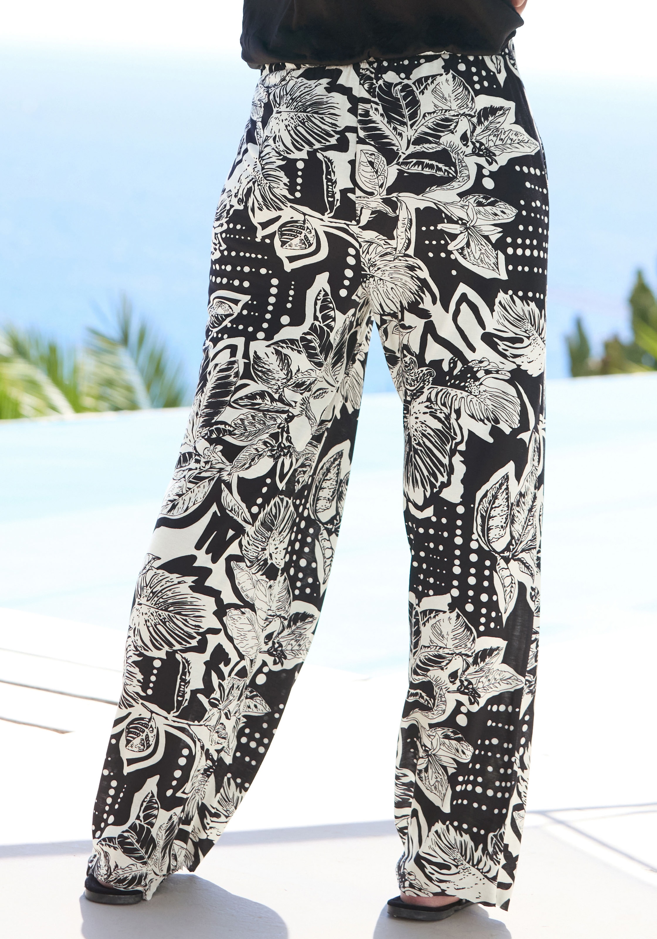 Vivance Palazzohose, mit Alloverdruck aus Jersey