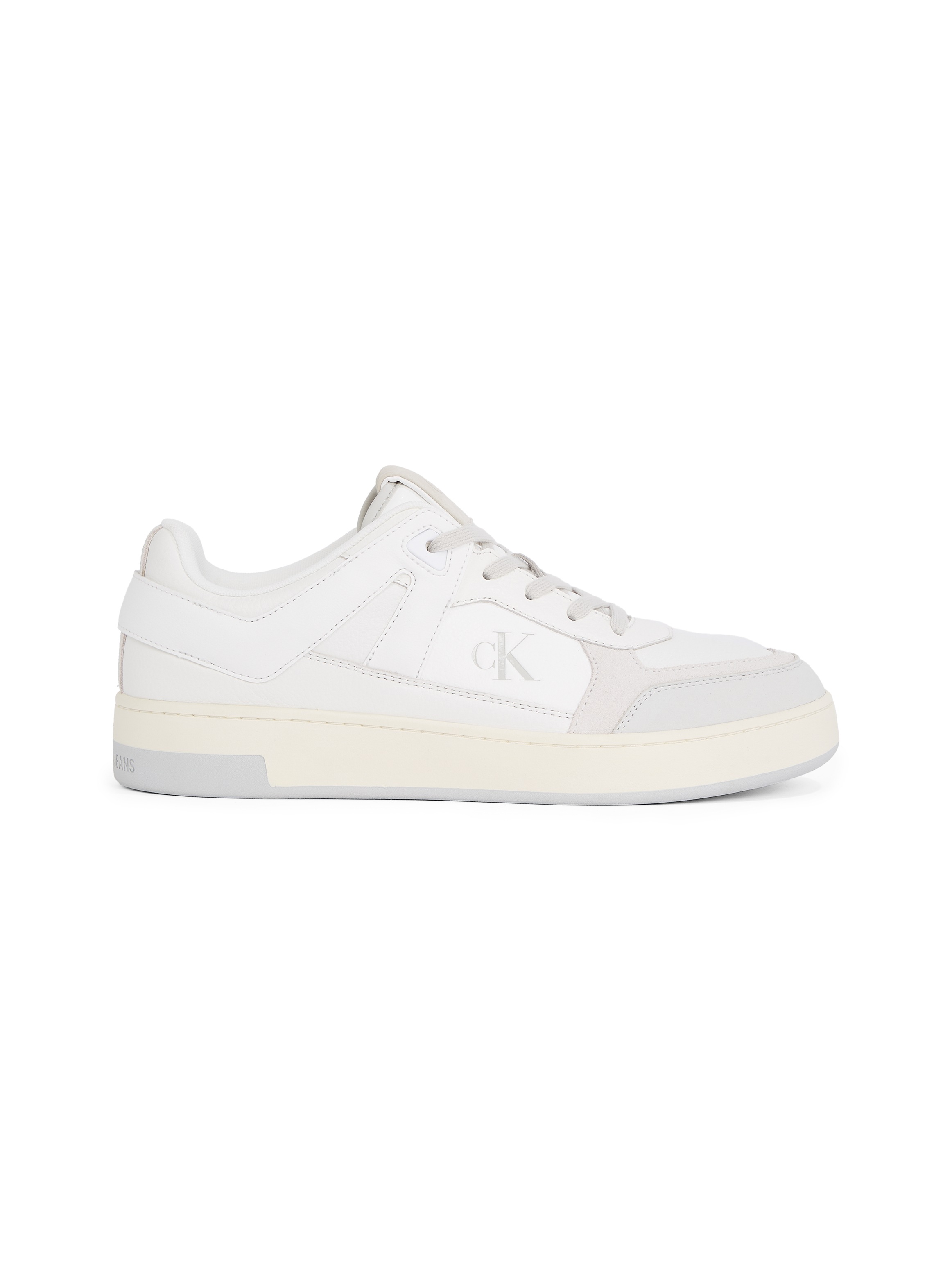 Calvin Klein Jeans Sneaker »BASKET CUP LOW LACEUP LTH MIX«, Basket-Sneaker, Schnürschuh, Halbschuh, Freizeitschuh mit CK Logo