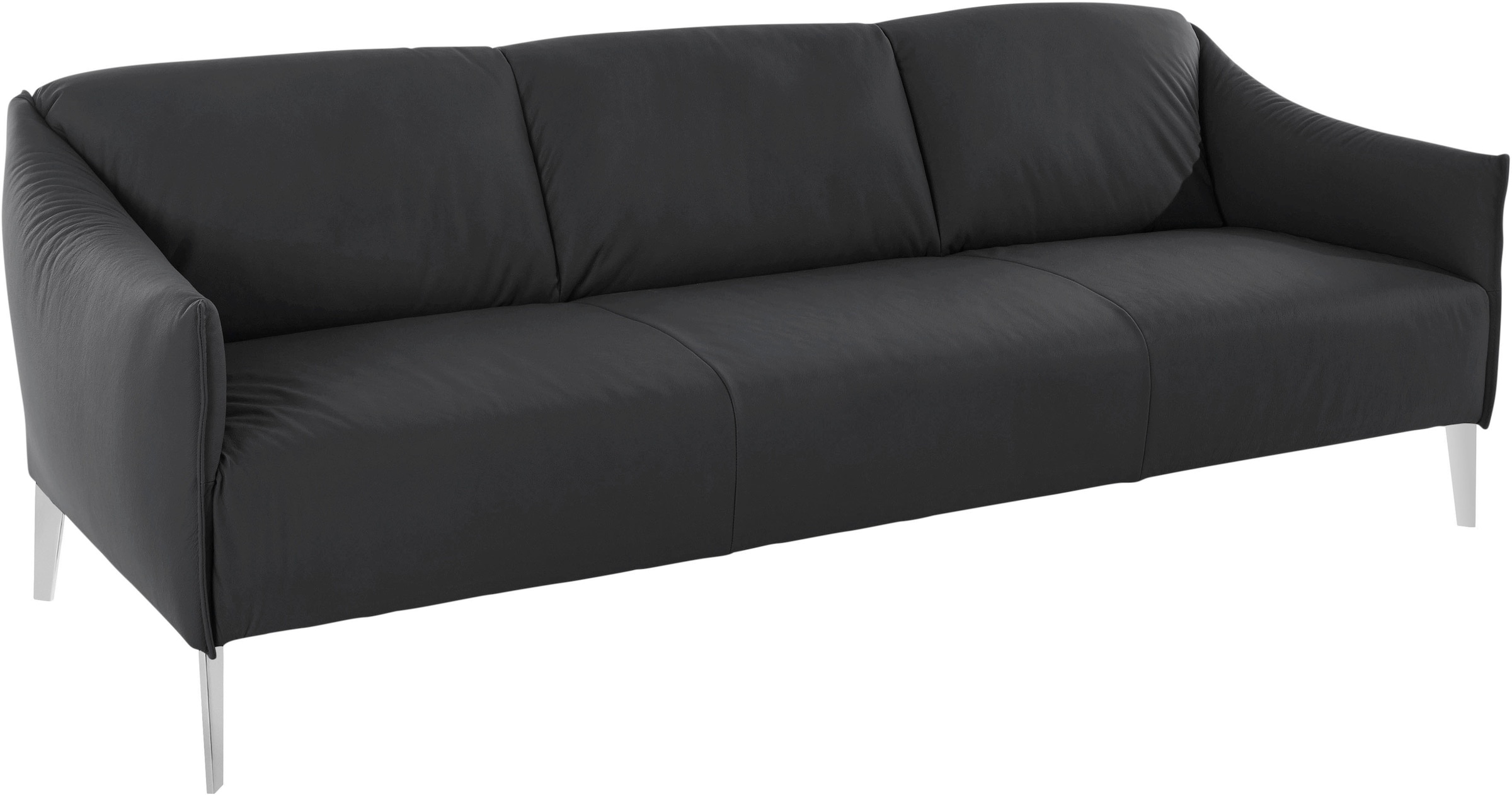 W.SCHILLIG 3-Sitzer »sally« mit Metall-Winkelfüßen in Chrom glänzend, Breite 224 cm