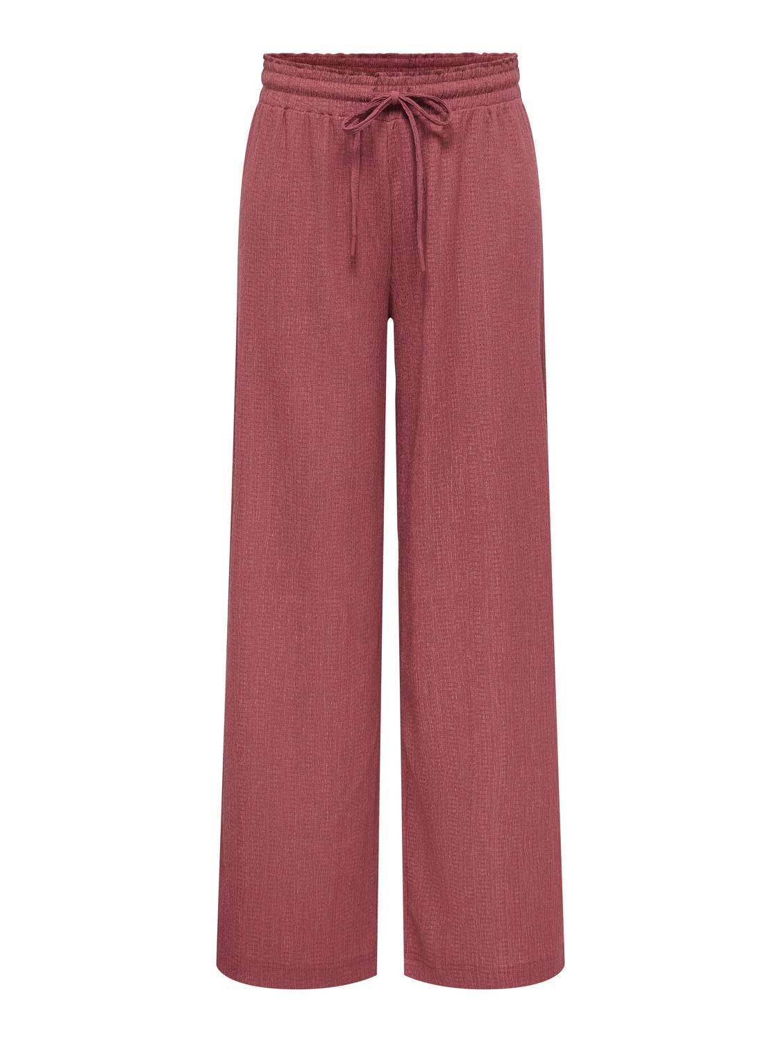 ONLY Schlupfhose »ONLALTA MW STRING WIDE PANT PNT ZLO«  Materialmix, weite Beinform