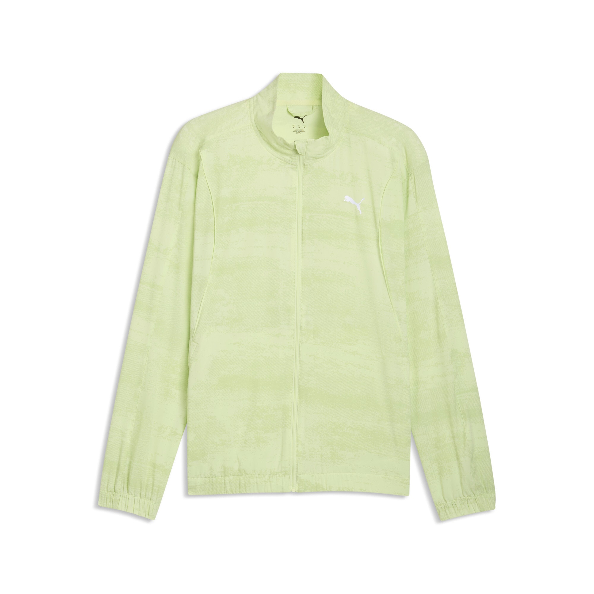 PUMA Trainingsjacke »M RUN VELOCITY AOP WOVEN JACKET« ohne Kapuze mit Reißverschluss, atmungsaktiv, mit Nahttaschen